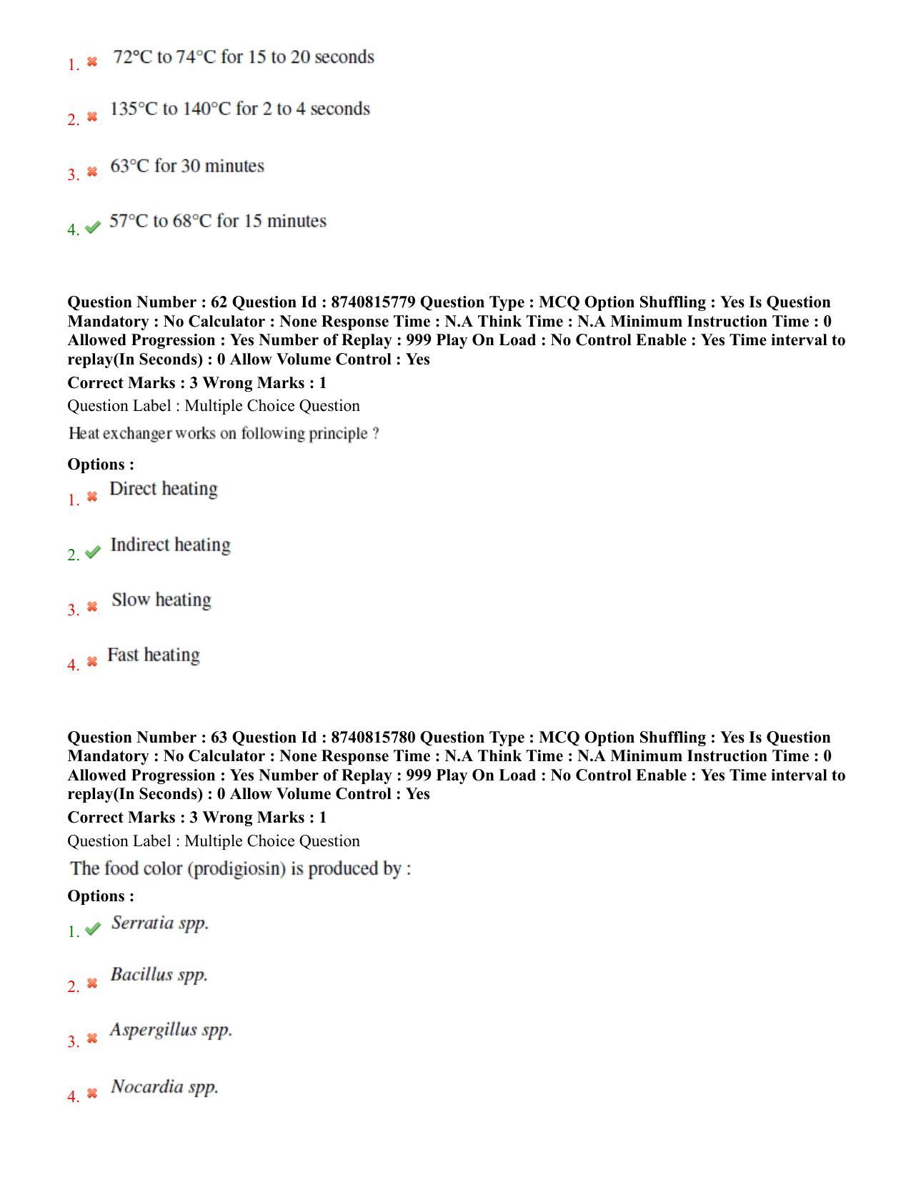 BHU RET Food Technology 2020 Question Paper - Page 37