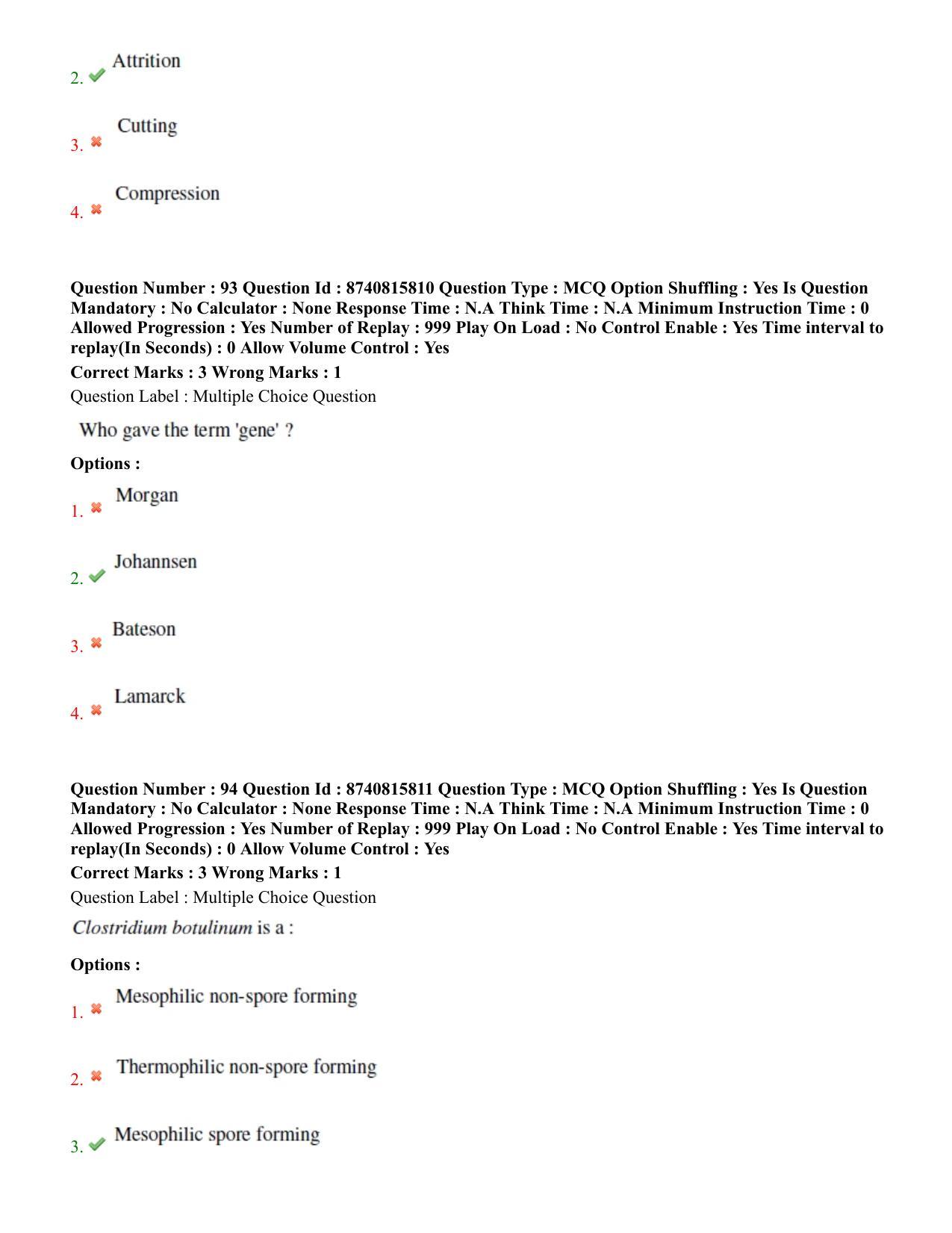 BHU RET Food Technology 2020 Question Paper - Page 50