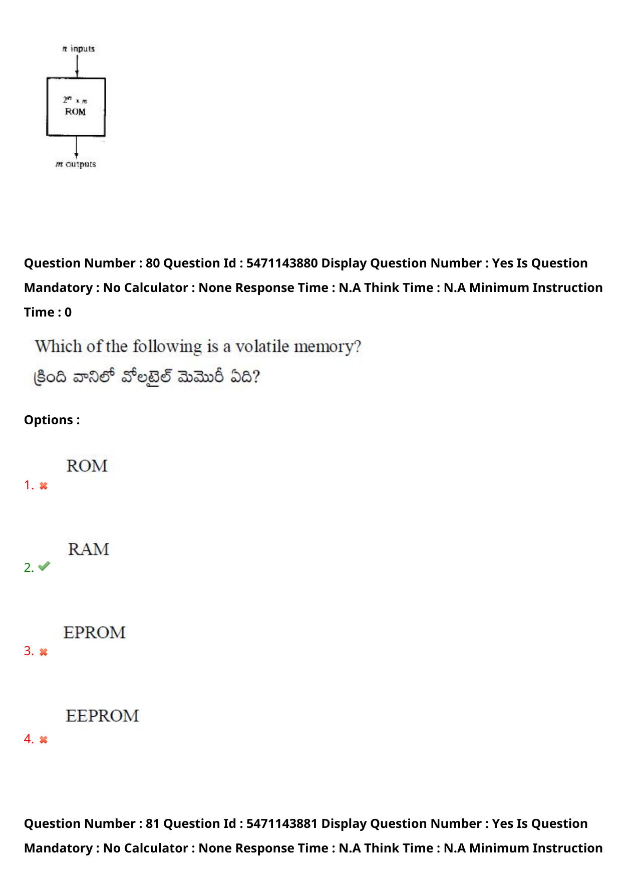 AP PGCET 2023 Electronics Paper with Answer Key - Page 61