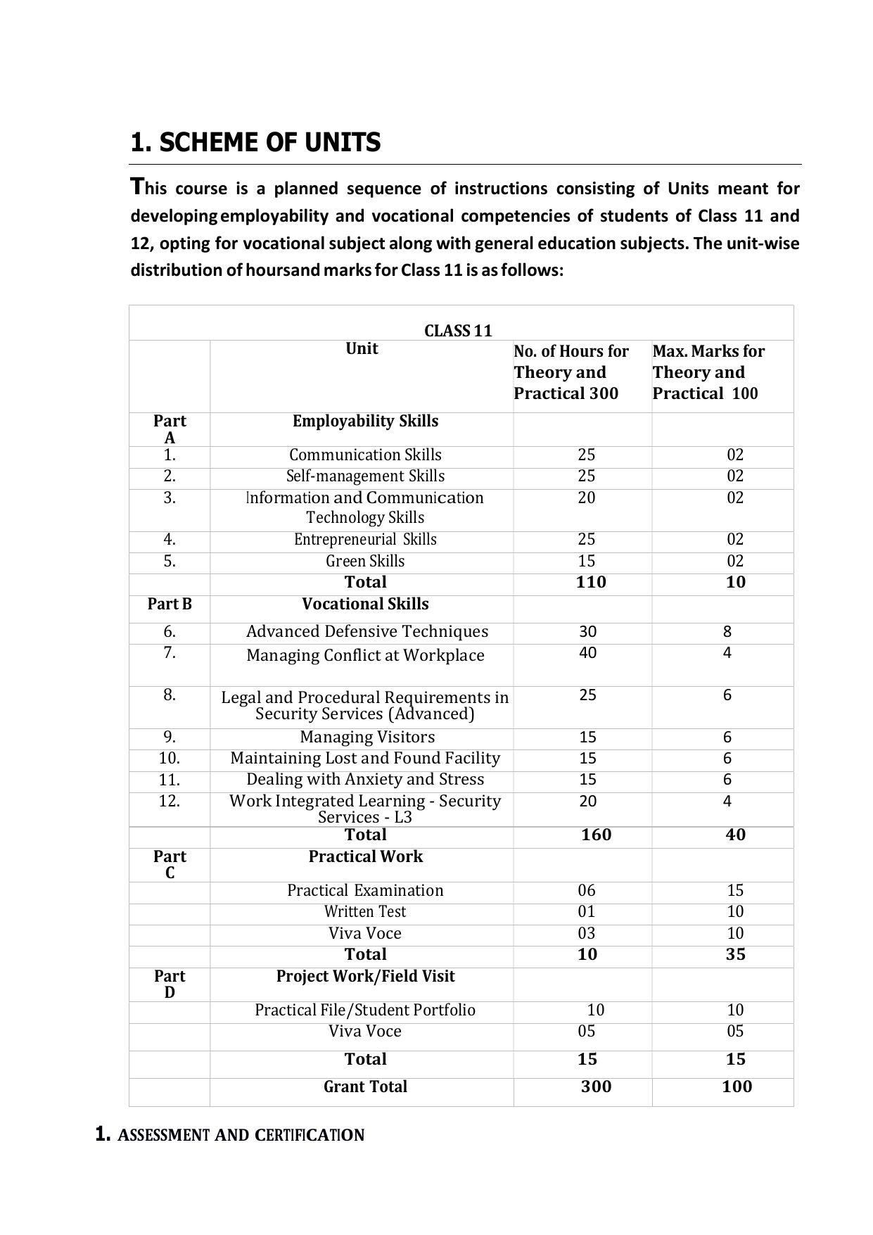 AHSEC 1st Year Private Security Syllabus - Page 3