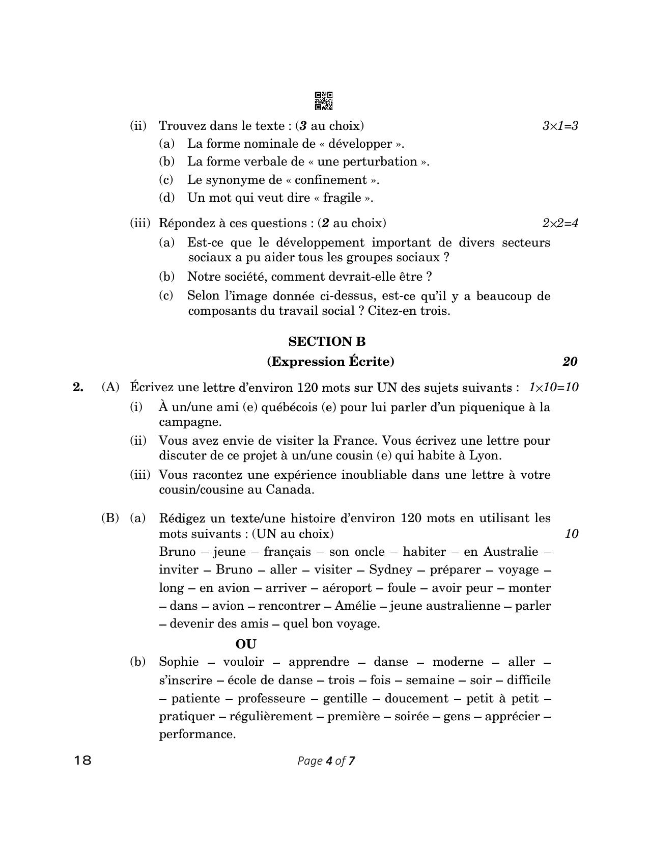 CBSE Class 12 18_French 2023 Question Paper - Page 4