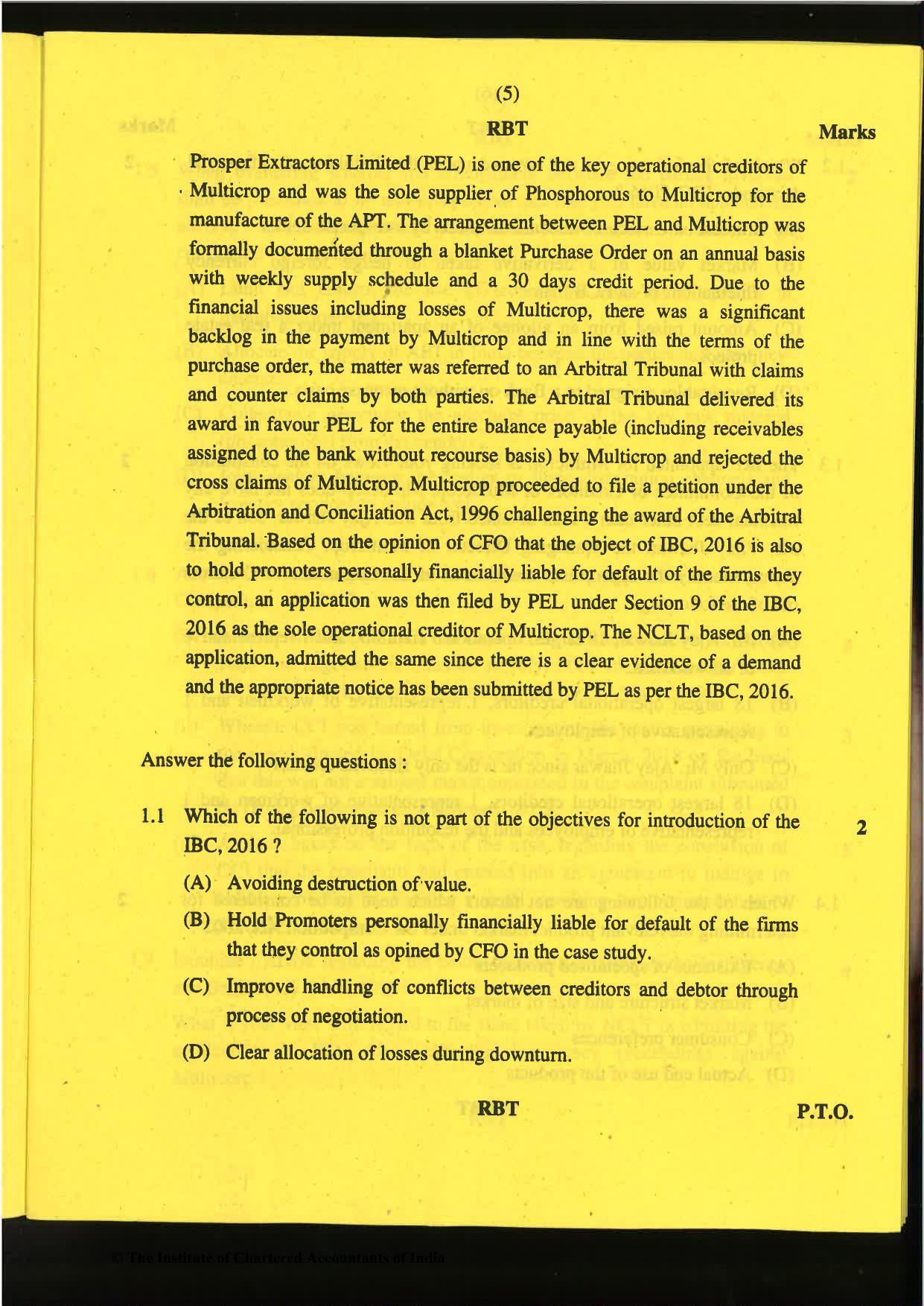 CA Final Nov 2019 Question Paper -Paper 6D – Economic Laws - Page 5