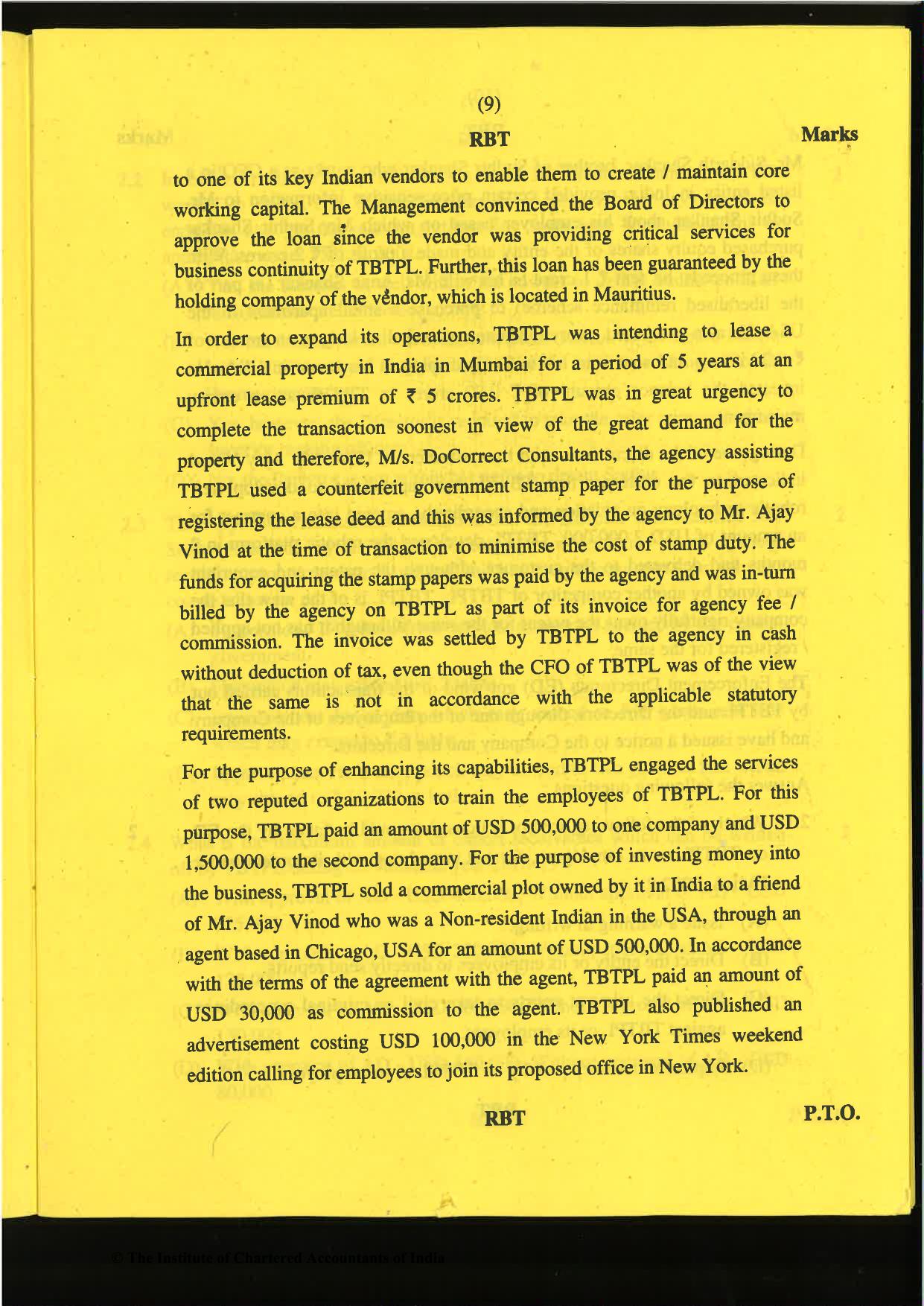 CA Final Nov 2019 Question Paper -Paper 6D – Economic Laws - Page 9