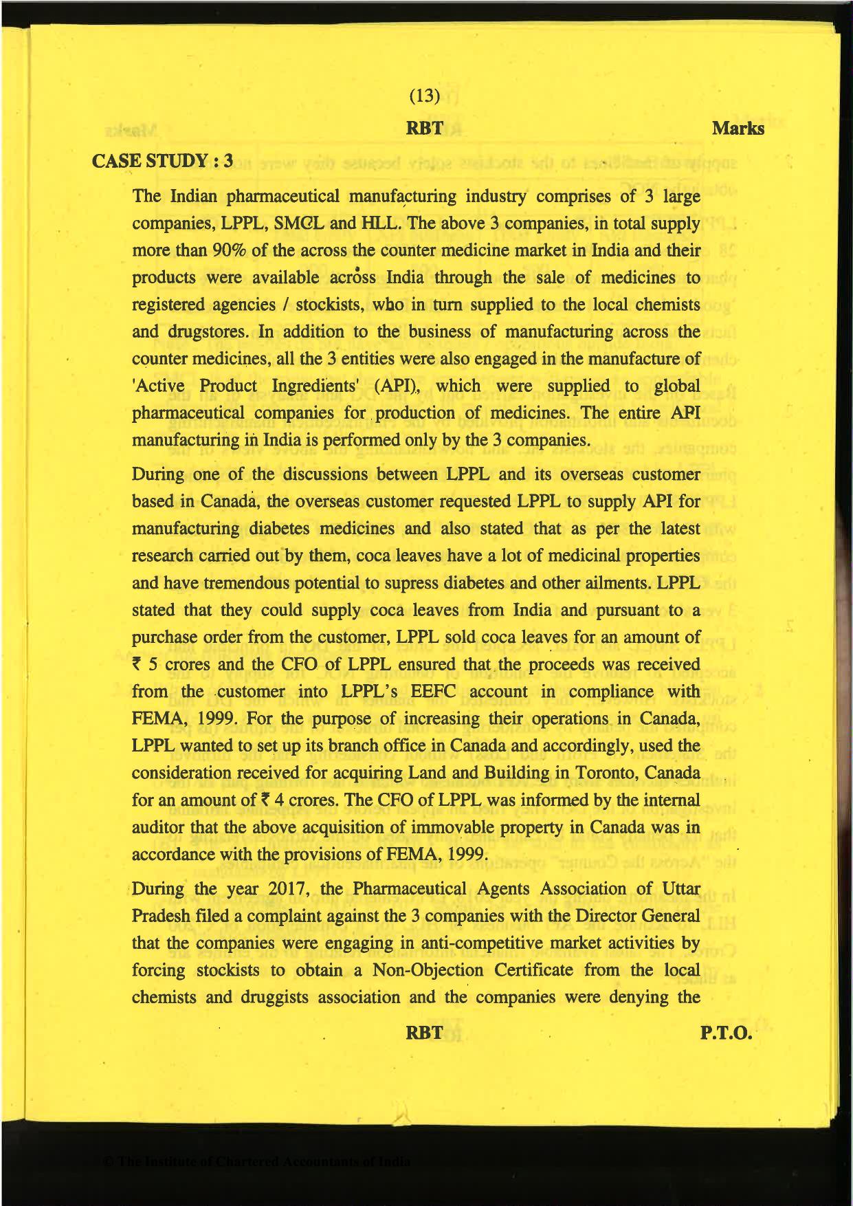 CA Final Nov 2019 Question Paper -Paper 6D – Economic Laws - Page 13