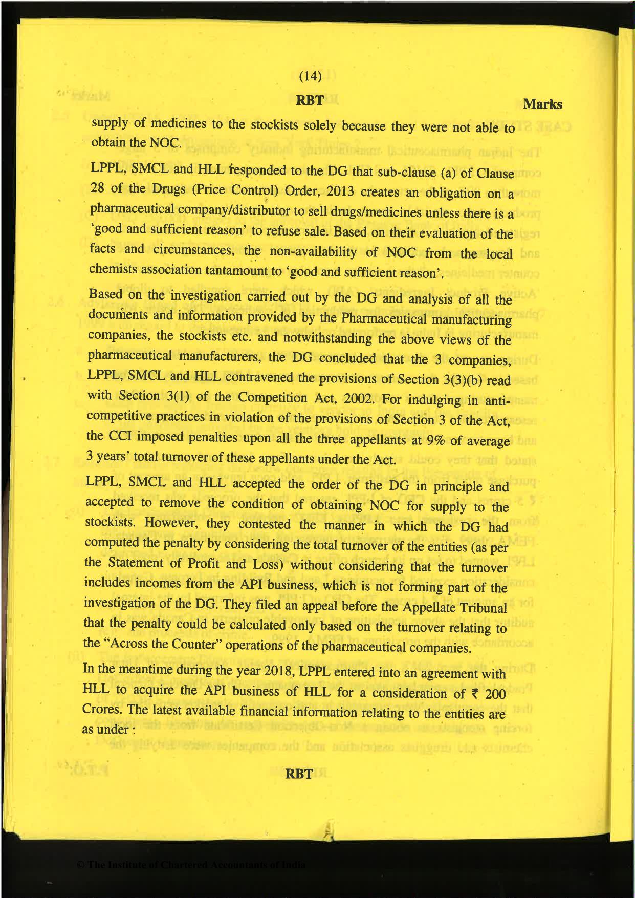 CA Final Nov 2019 Question Paper -Paper 6D – Economic Laws - Page 14