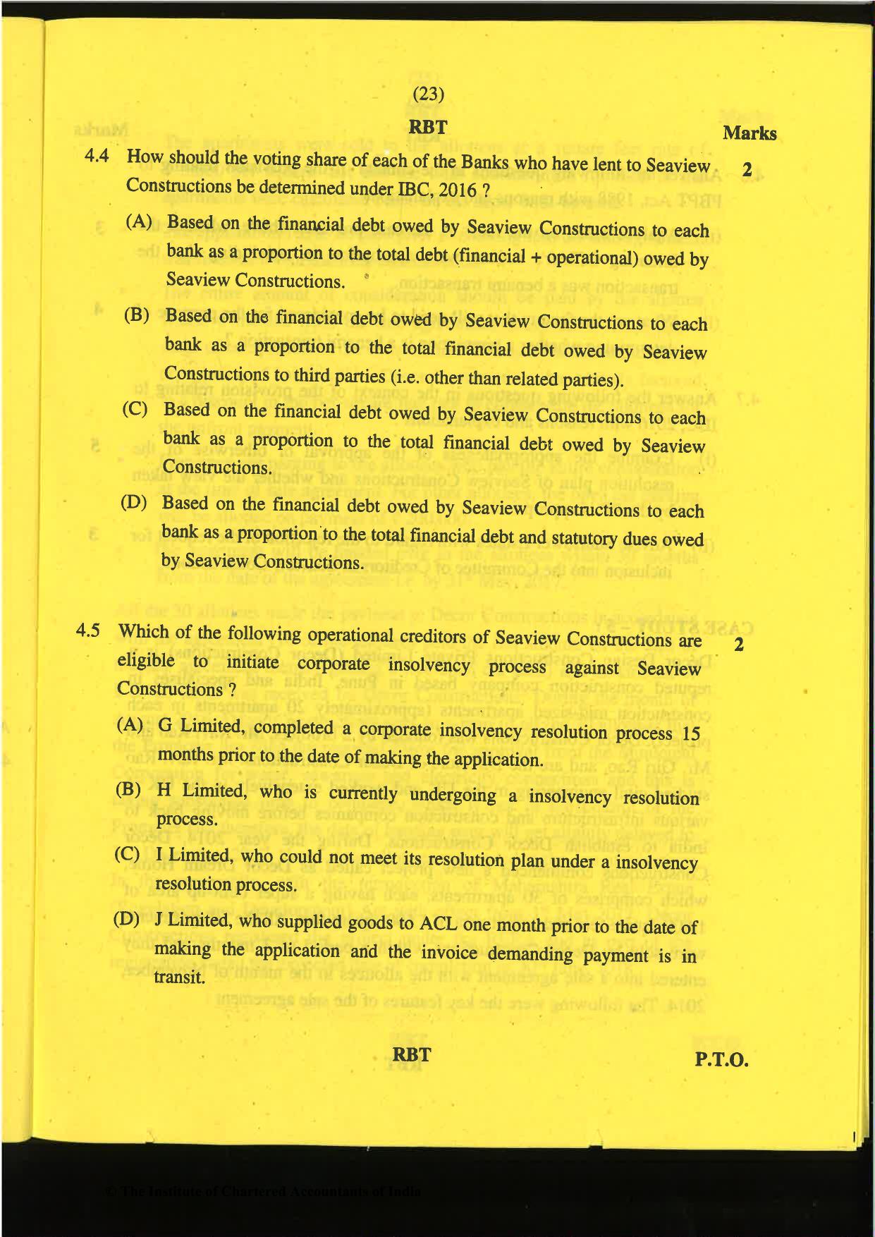 CA Final Nov 2019 Question Paper -Paper 6D – Economic Laws - Page 23