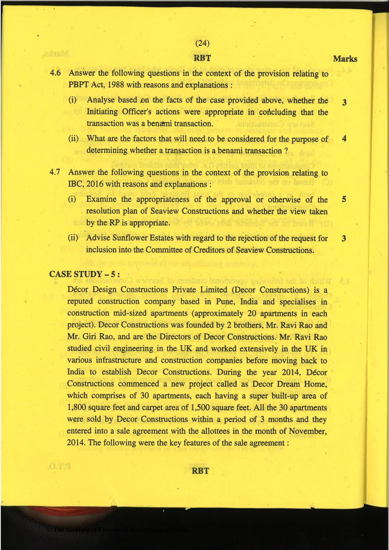 CA Final Nov 2019 Question Paper -Paper 6D – Economic Laws - Page 24