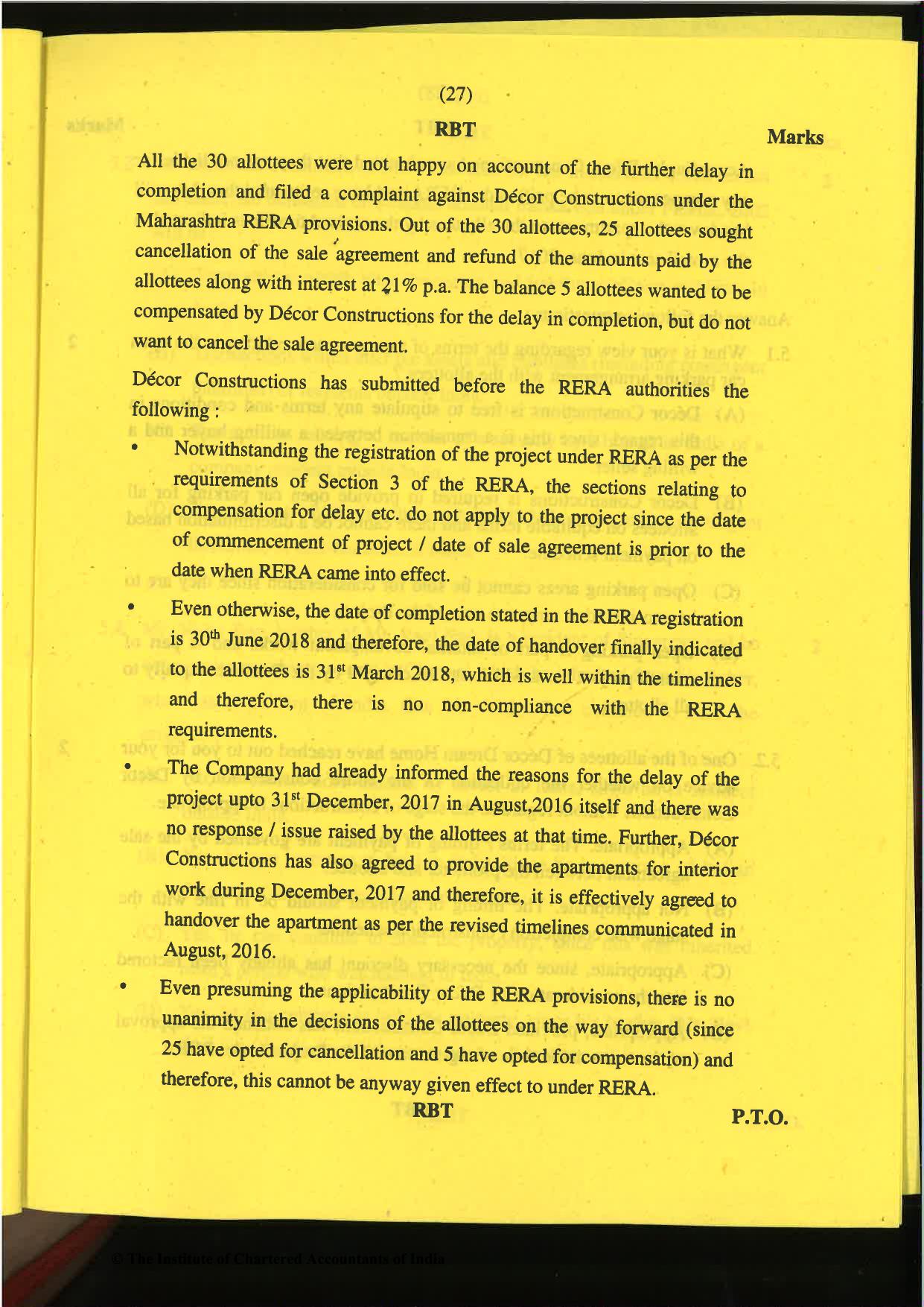 CA Final Nov 2019 Question Paper -Paper 6D – Economic Laws - Page 27