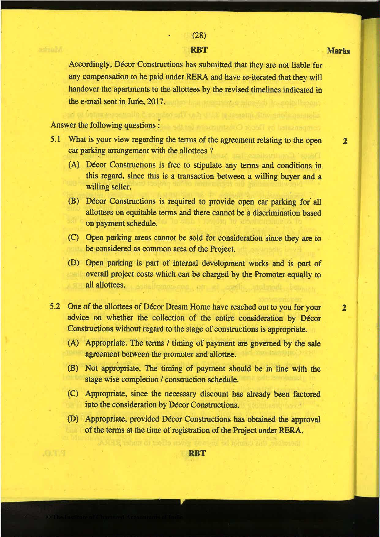 CA Final Nov 2019 Question Paper -Paper 6D – Economic Laws - Page 28