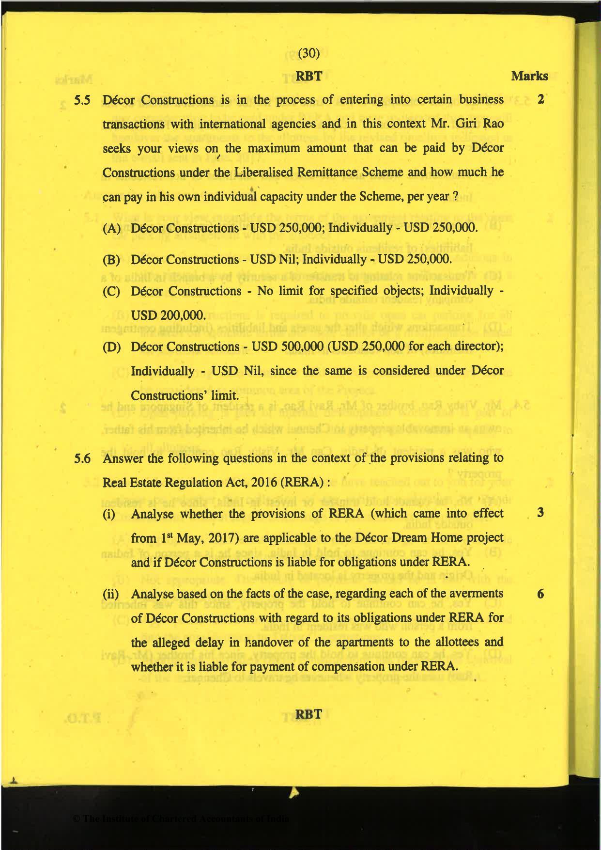 CA Final Nov 2019 Question Paper -Paper 6D – Economic Laws - Page 30