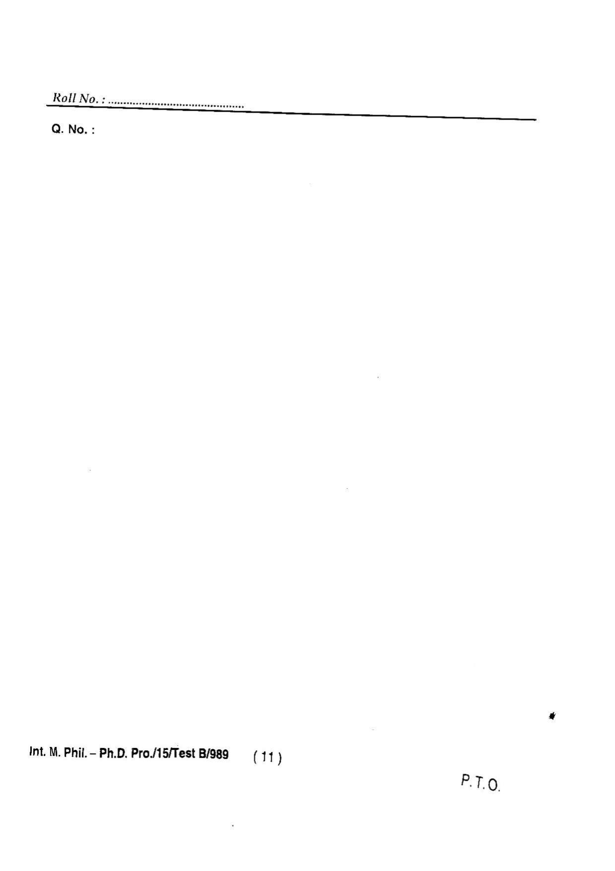 BHU RET INTEGRATED M.PHIL & PH. D 2015 Question Paper - Page 13