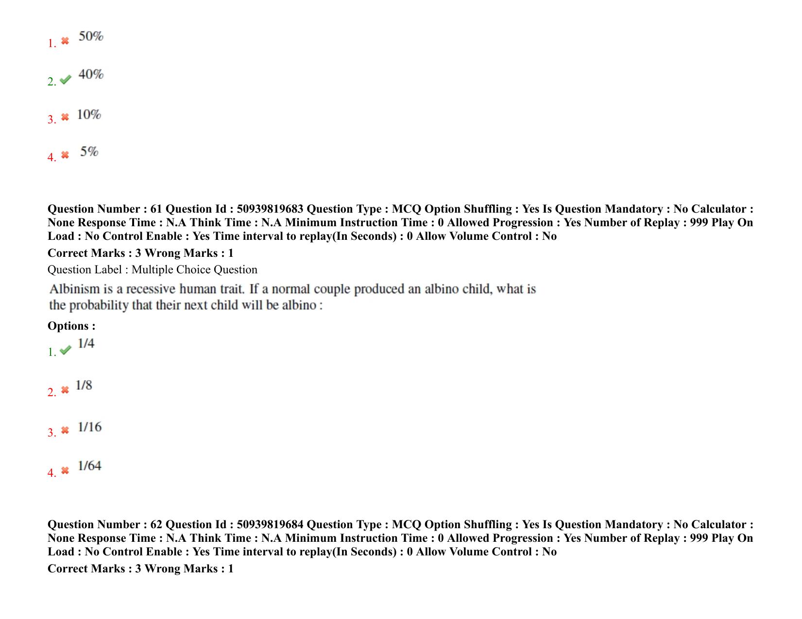 BHU RET Genetics and Plant Breeding 2021 Question Paper  - Page 46