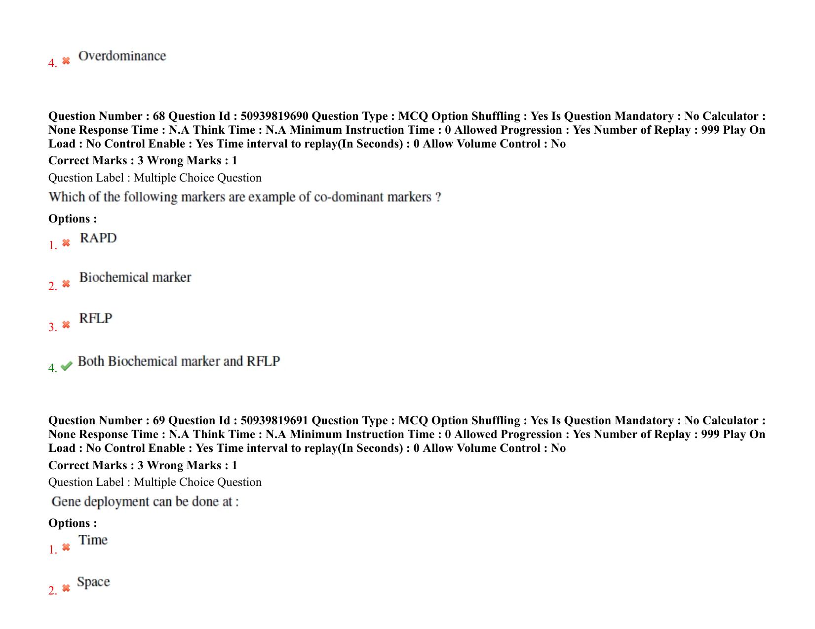 BHU RET Genetics and Plant Breeding 2021 Question Paper  - Page 50