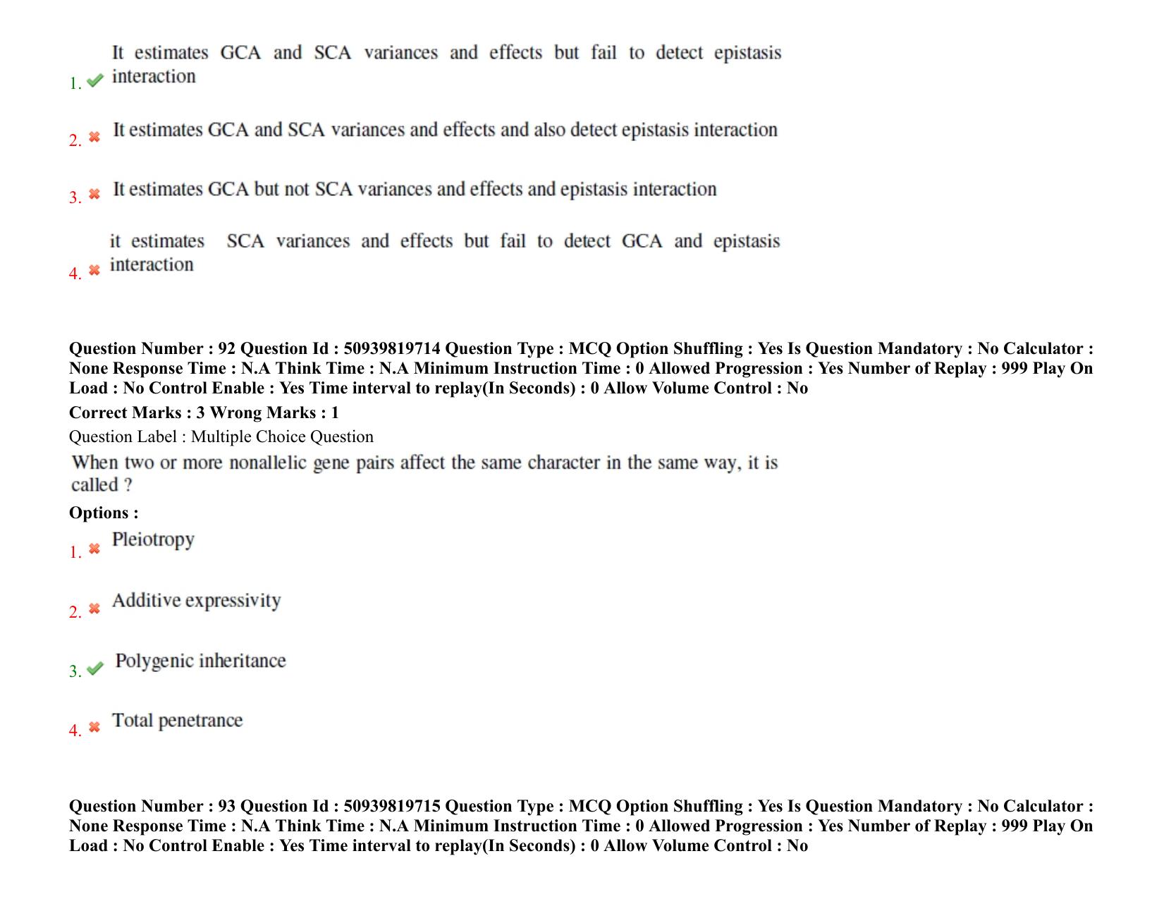 BHU RET Genetics and Plant Breeding 2021 Question Paper  - Page 63