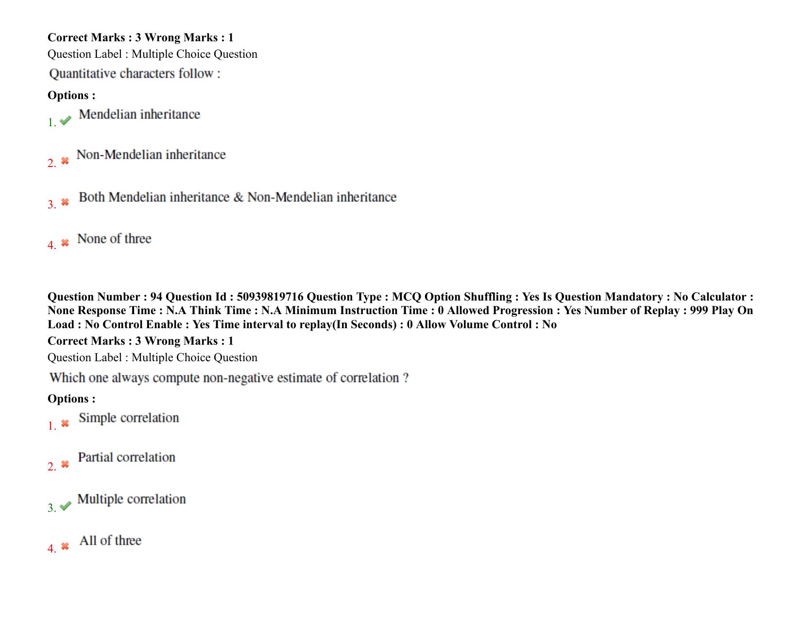 BHU RET Genetics and Plant Breeding 2021 Question Paper  - Page 64
