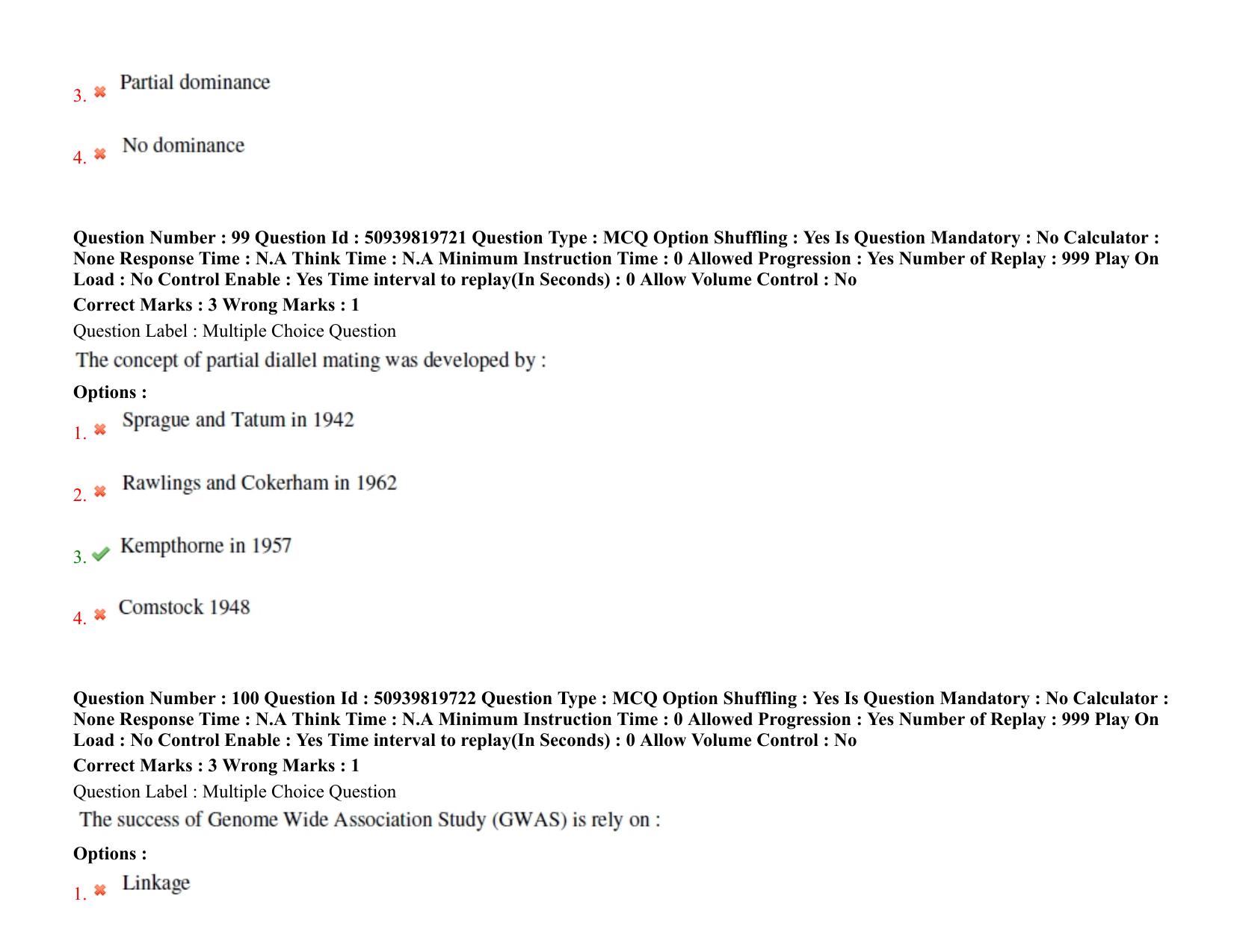 BHU RET Genetics and Plant Breeding 2021 Question Paper  - Page 67