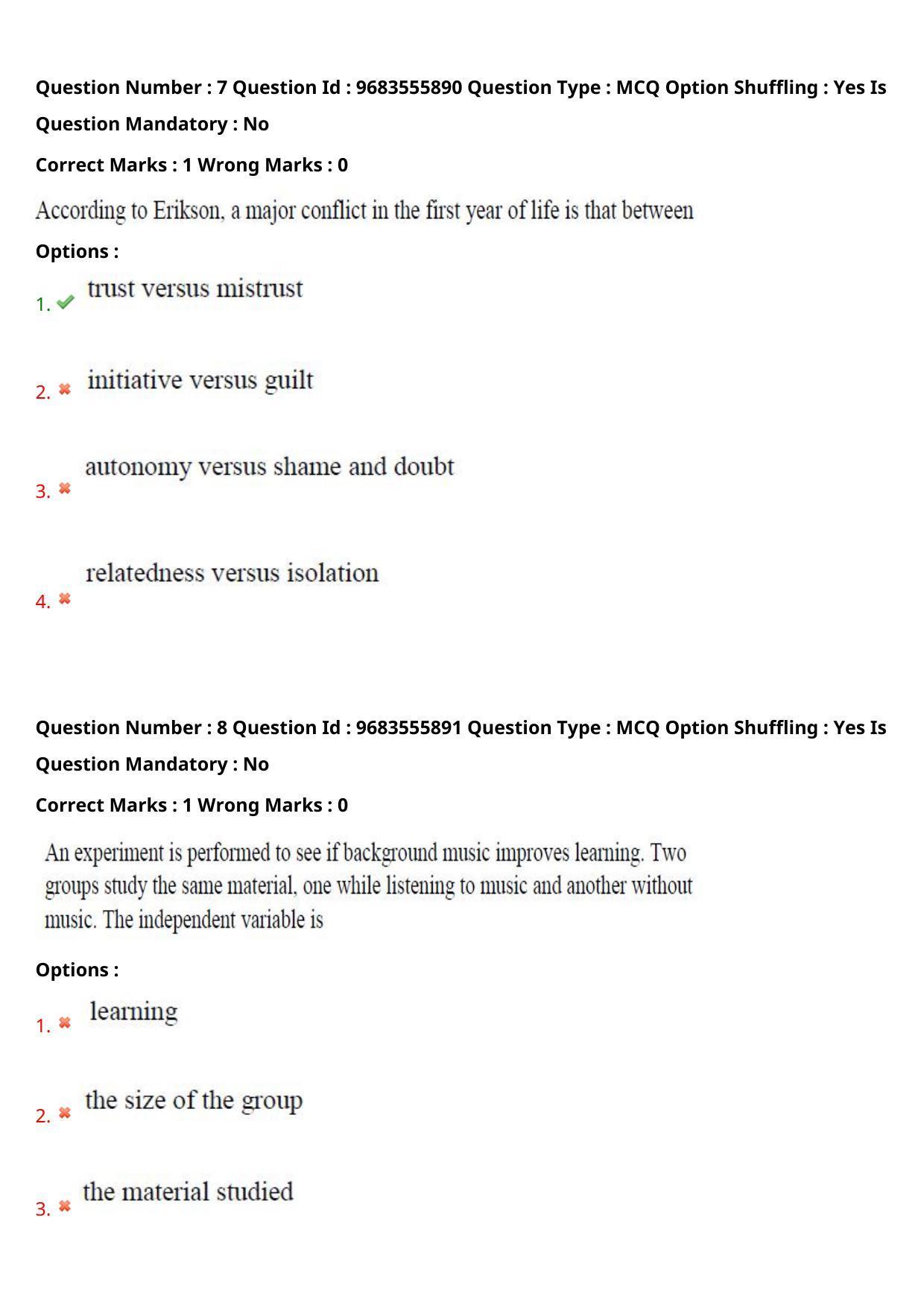 TS CPGET 2021 PGD in Child Psychology (Shift 2) Question Paper with Answer Key - Page 6