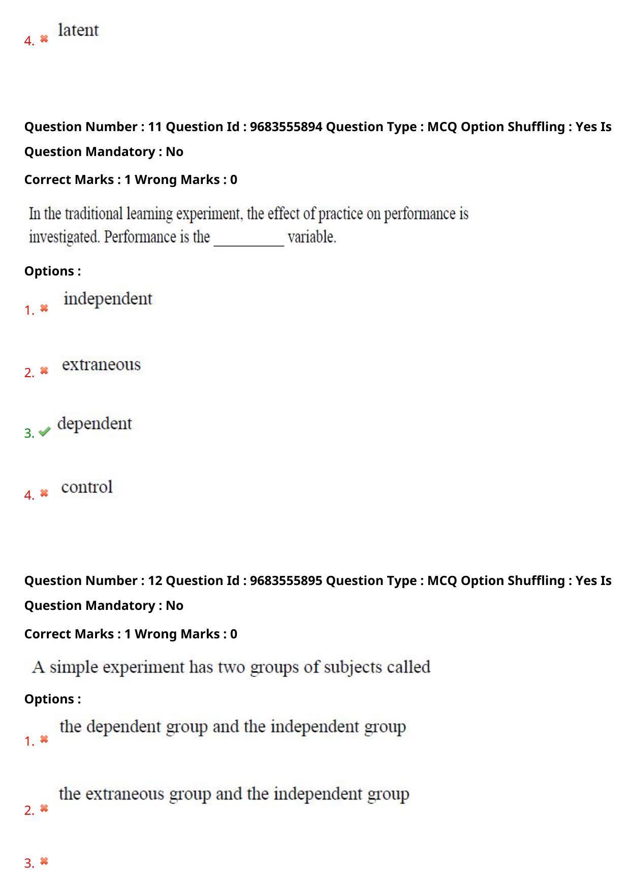 TS CPGET 2021 PGD in Child Psychology (Shift 2) Question Paper with Answer Key - Page 8