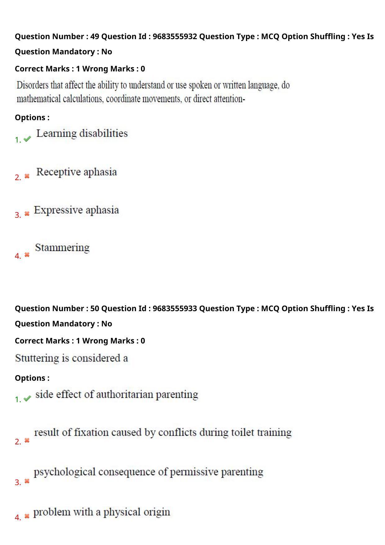 TS CPGET 2021 PGD in Child Psychology (Shift 2) Question Paper with Answer Key - Page 28