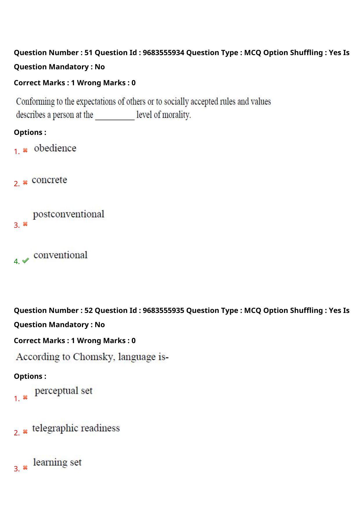 TS CPGET 2021 PGD in Child Psychology (Shift 2) Question Paper with Answer Key - Page 29
