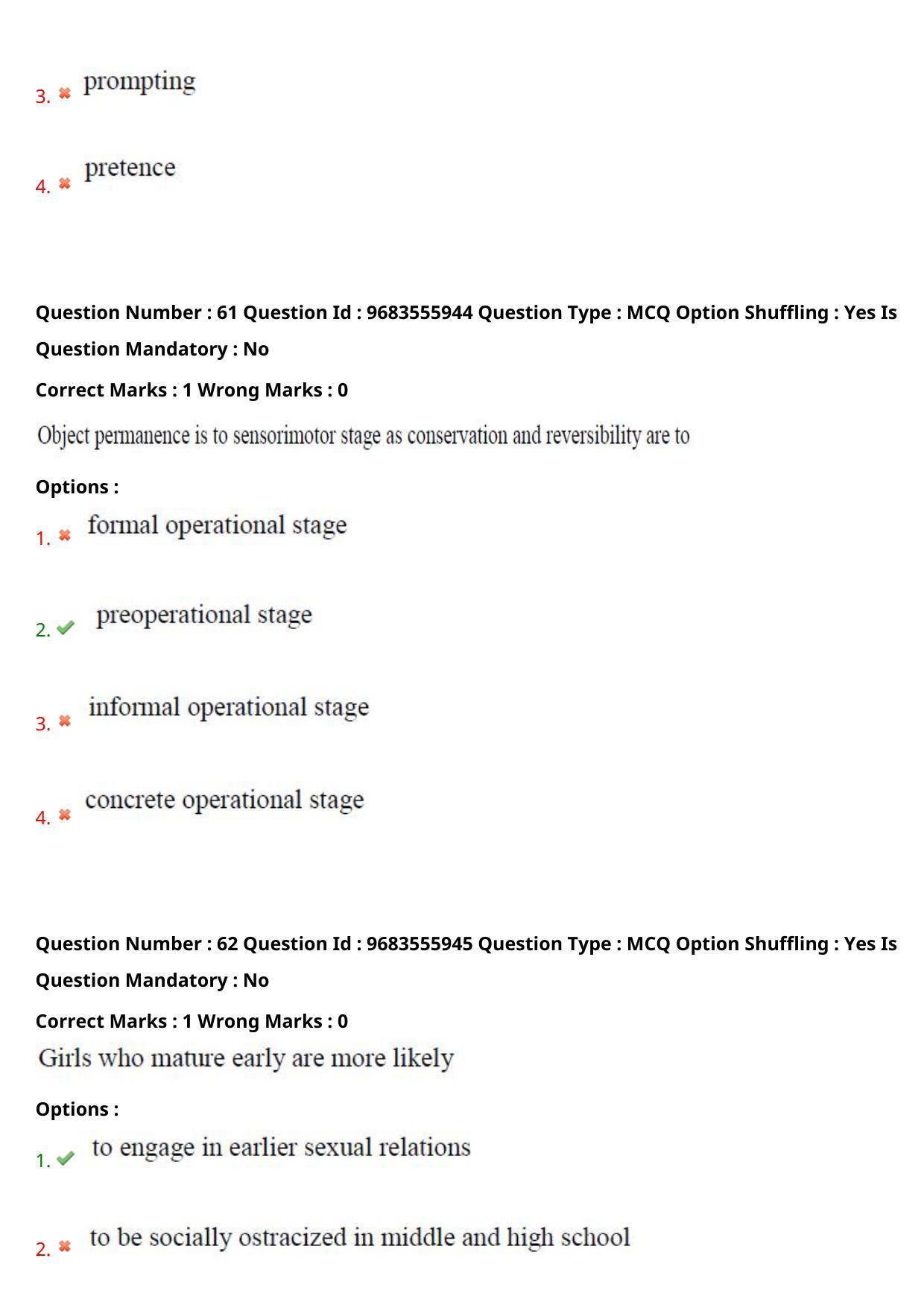 TS CPGET 2021 PGD in Child Psychology (Shift 2) Question Paper with Answer Key - Page 34
