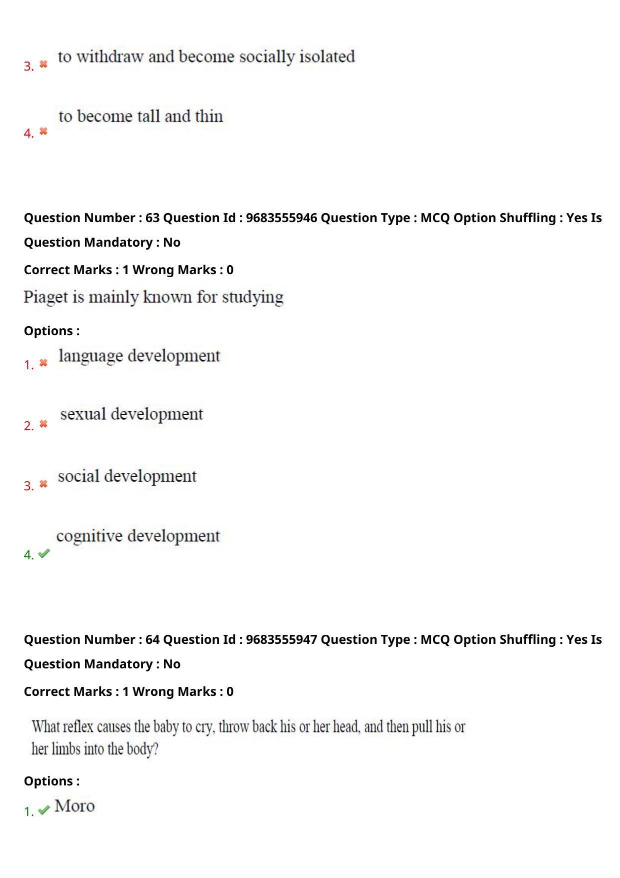TS CPGET 2021 PGD in Child Psychology (Shift 2) Question Paper with Answer Key - Page 35