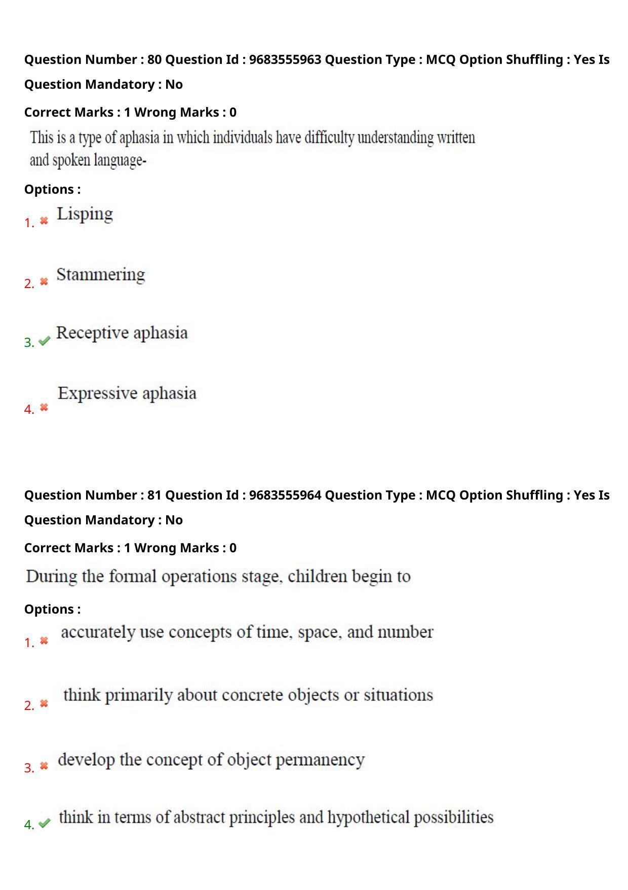 TS CPGET 2021 PGD in Child Psychology (Shift 2) Question Paper with Answer Key - Page 44