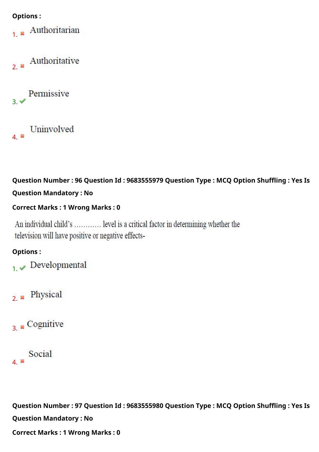 TS CPGET 2021 PGD in Child Psychology (Shift 2) Question Paper with Answer Key - Page 52