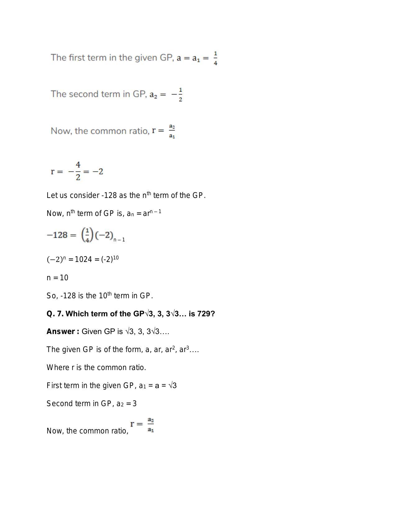 Chapter 12: Geometric Progression: RS Aggarwal Class 11 Solutions - Page 6