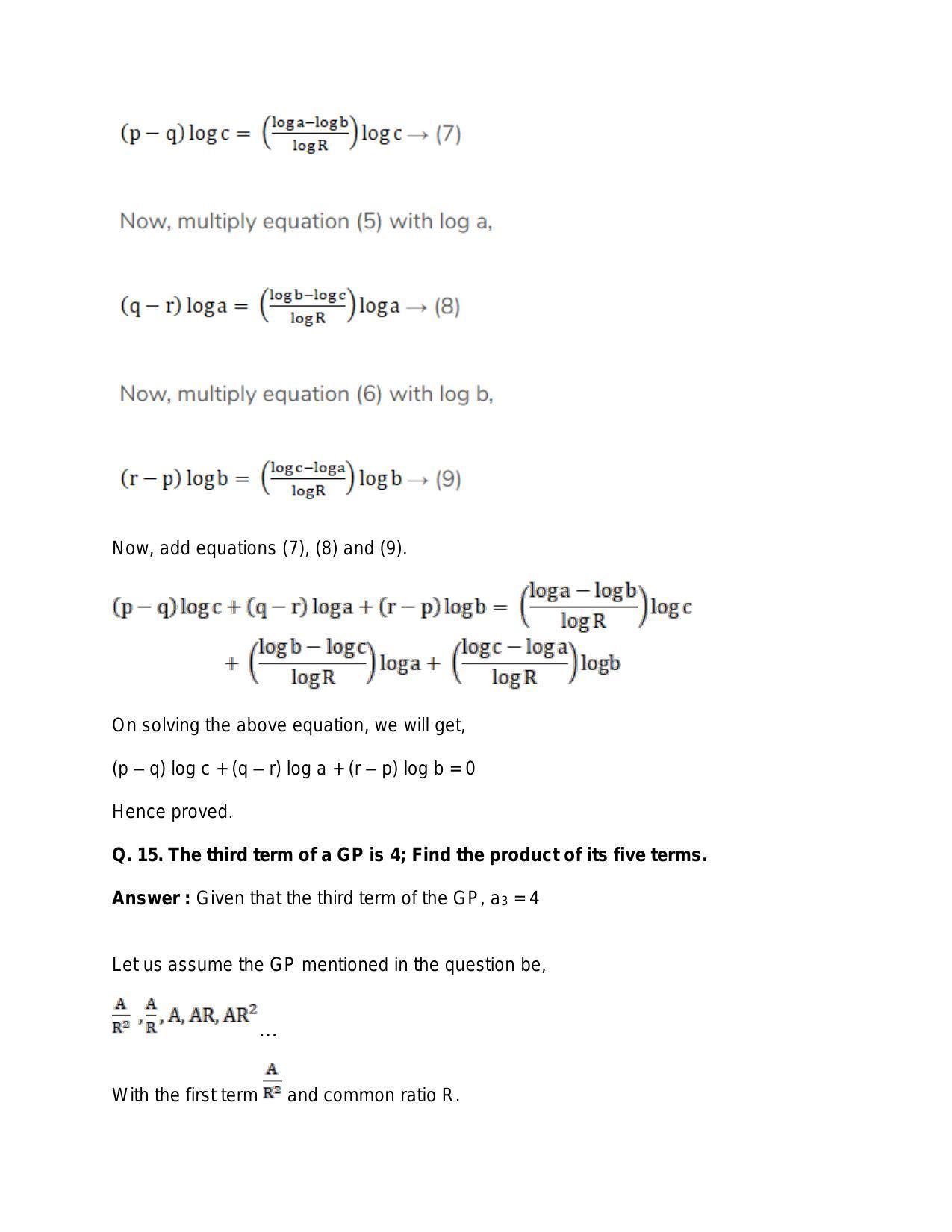 Chapter 12: Geometric Progression: RS Aggarwal Class 11 Solutions - Page 14