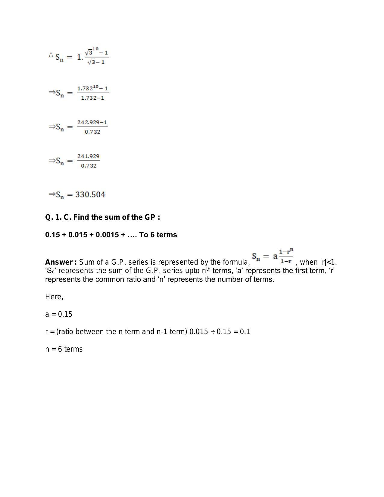Chapter 12: Geometric Progression: RS Aggarwal Class 11 Solutions - Page 20