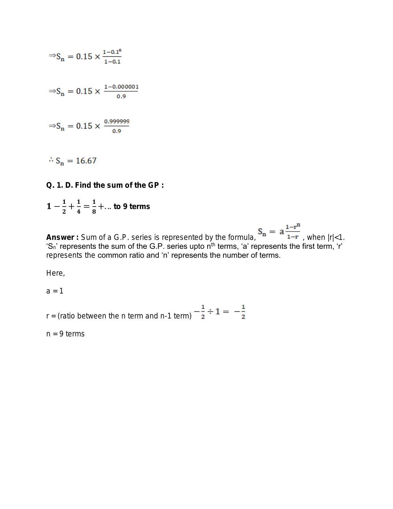 Chapter 12: Geometric Progression: RS Aggarwal Class 11 Solutions - Page 21