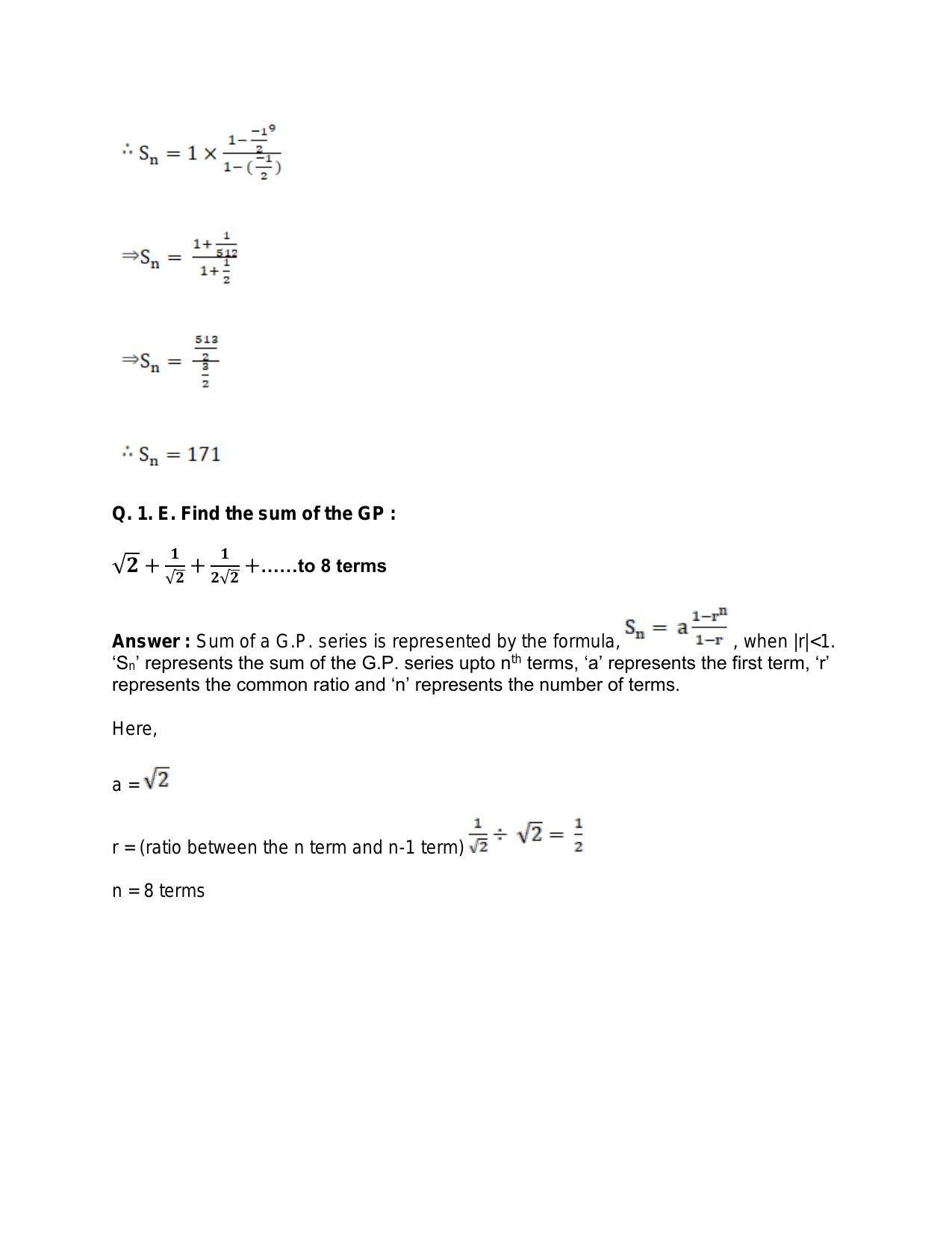 Chapter 12: Geometric Progression: RS Aggarwal Class 11 Solutions - Page 22