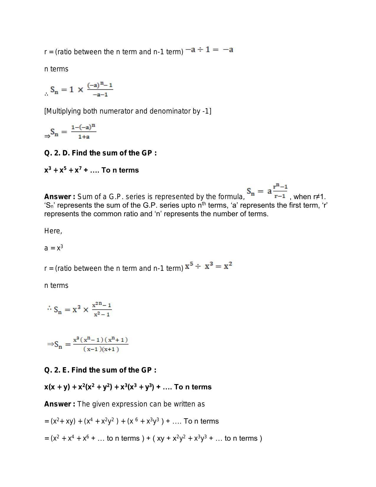 Chapter 12: Geometric Progression: RS Aggarwal Class 11 Solutions - Page 26