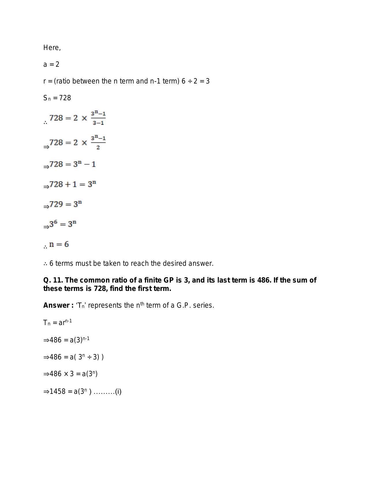 Chapter 12: Geometric Progression: RS Aggarwal Class 11 Solutions - Page 39