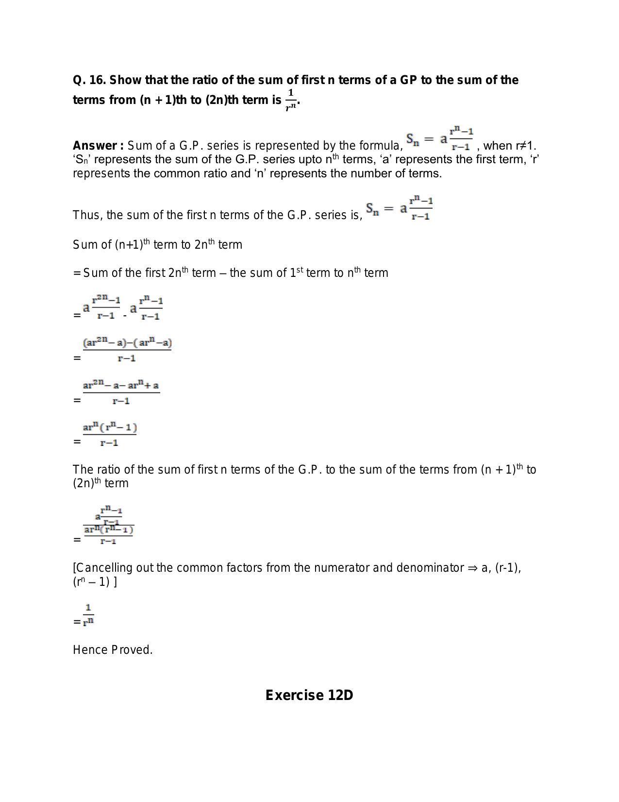 Chapter 12: Geometric Progression: RS Aggarwal Class 11 Solutions - Page 45
