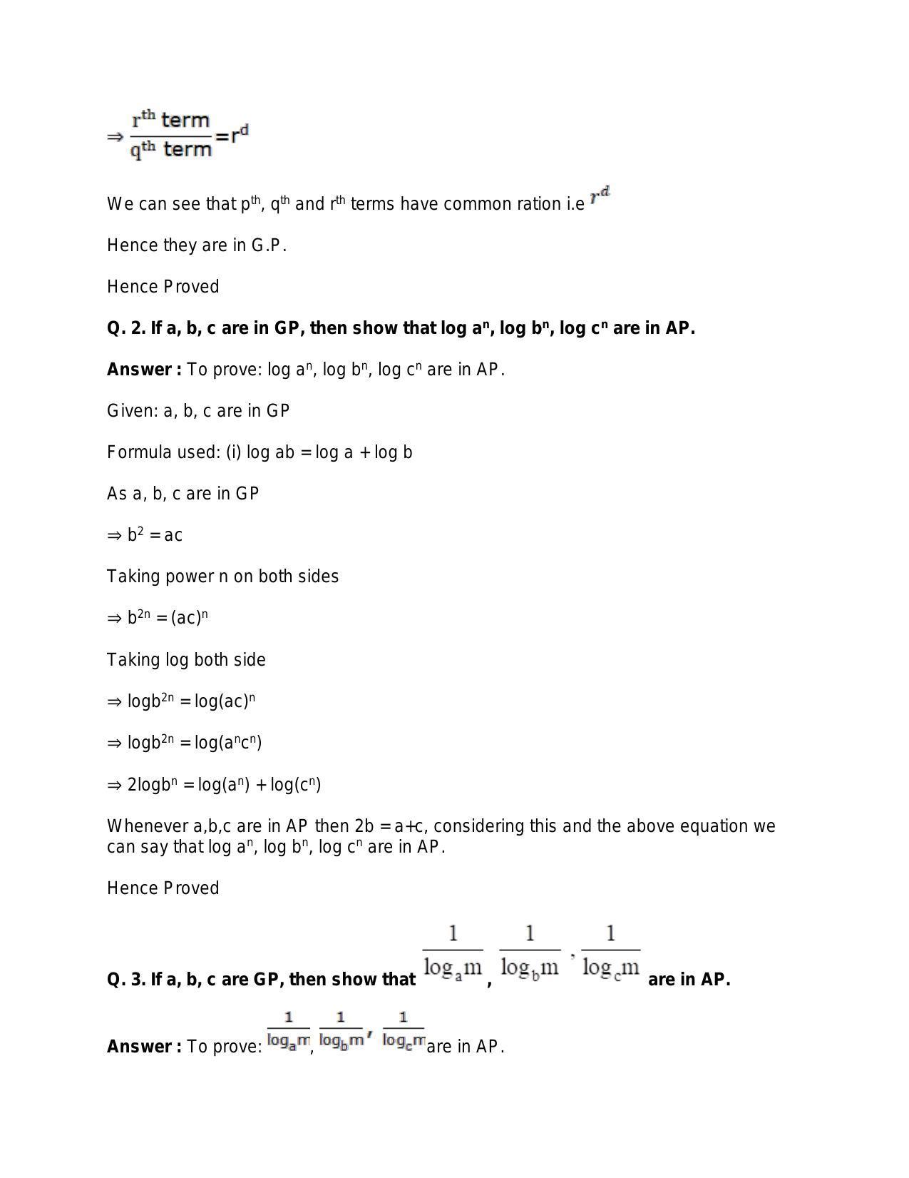 Chapter 12: Geometric Progression: RS Aggarwal Class 11 Solutions - Page 52