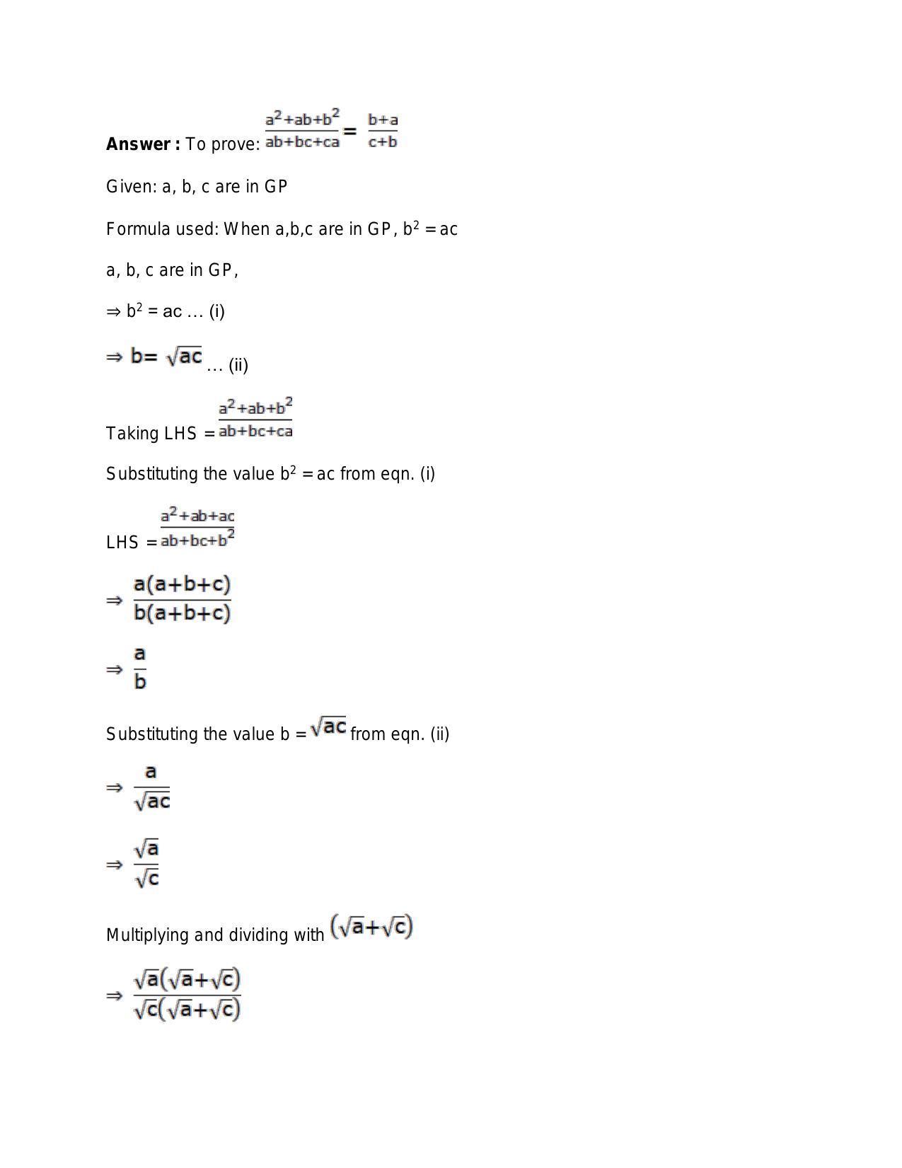 Chapter 12: Geometric Progression: RS Aggarwal Class 11 Solutions - Page 59