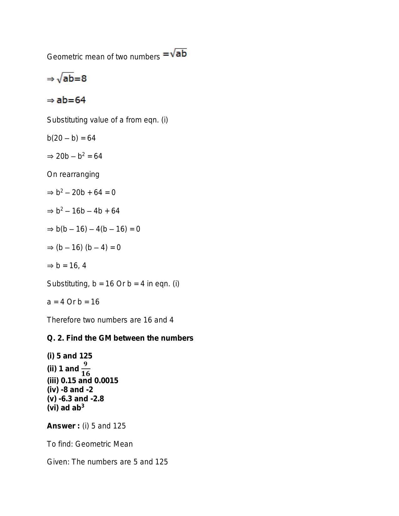 Chapter 12: Geometric Progression: RS Aggarwal Class 11 Solutions - Page 76