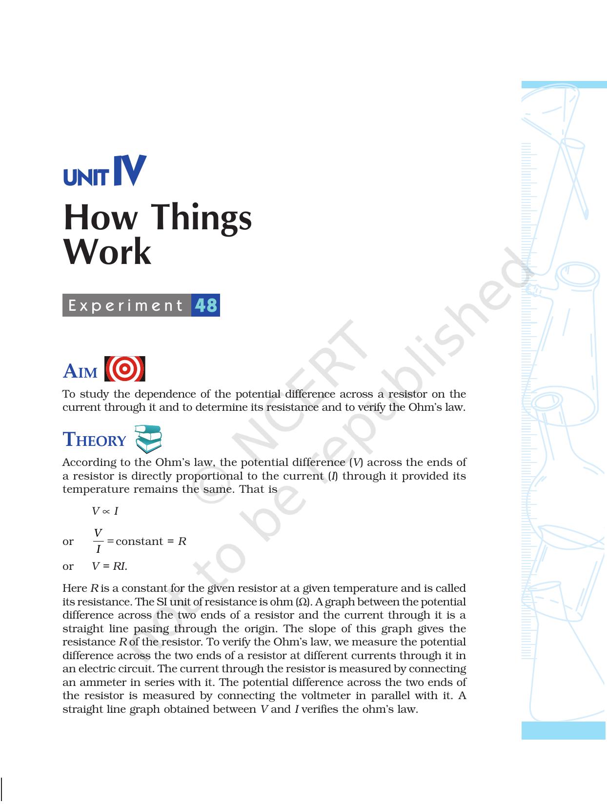 NCERT Laboratory Manuals for Class X Science - How Things Work - Page 1