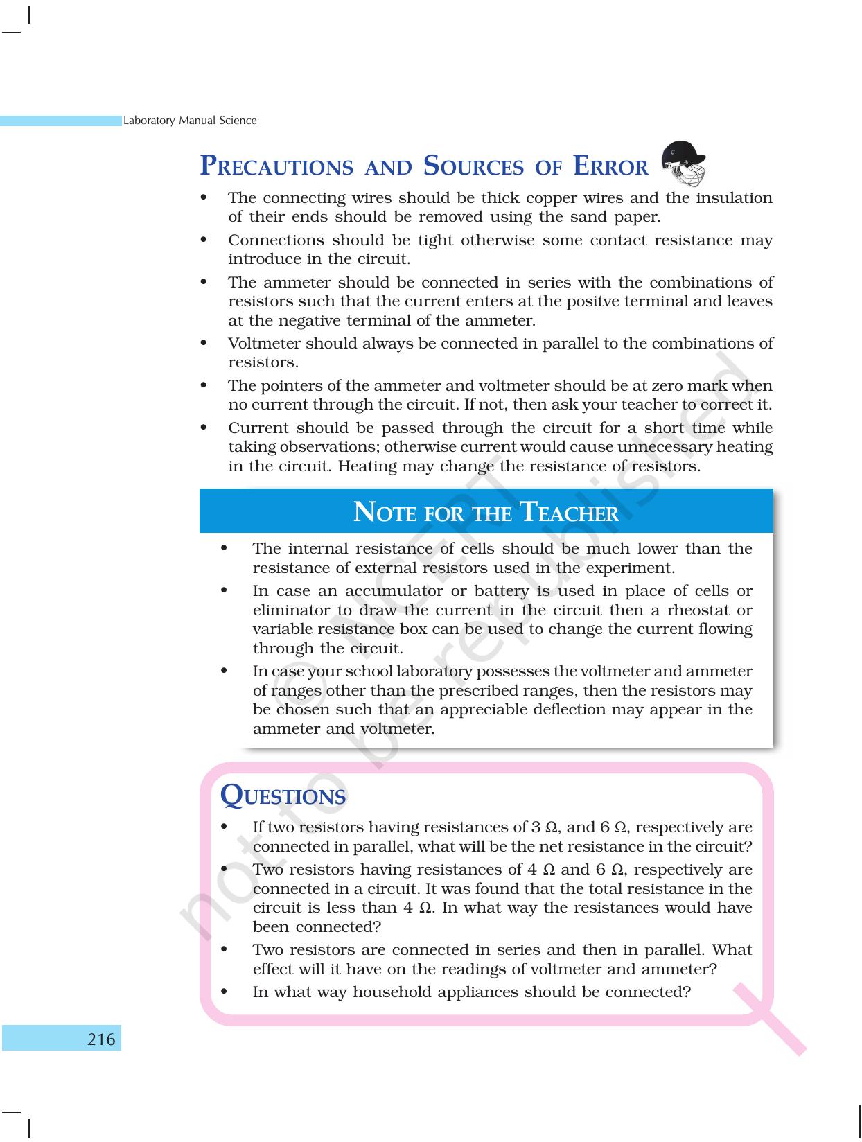 NCERT Laboratory Manuals for Class X Science - How Things Work - Page 18