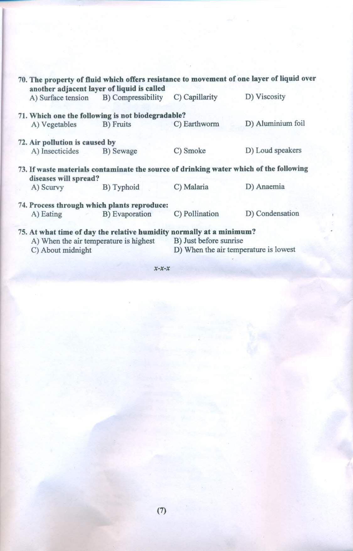 PULEET 2018 Previous Question Paper - Page 8