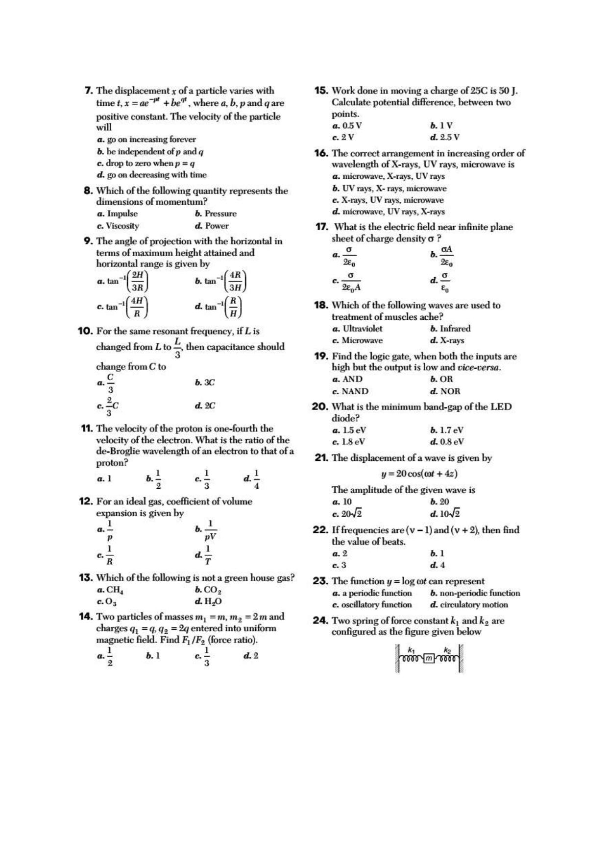 COMEDK UGET 2021 Question Paper - Page 2