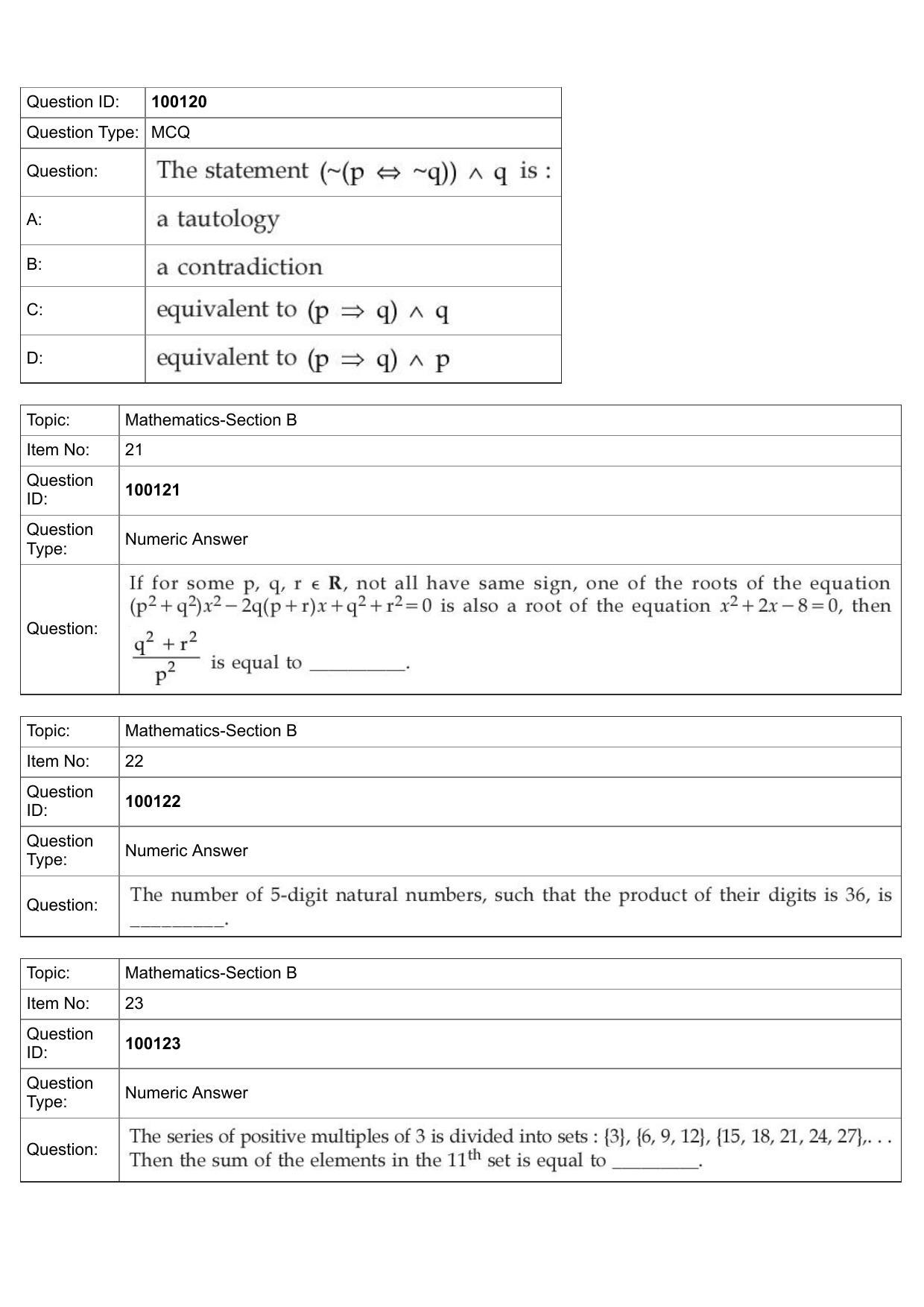 JEE Mains 2022: BTech English (Shift 1) 26-07-2022 Question Paper - Page 10