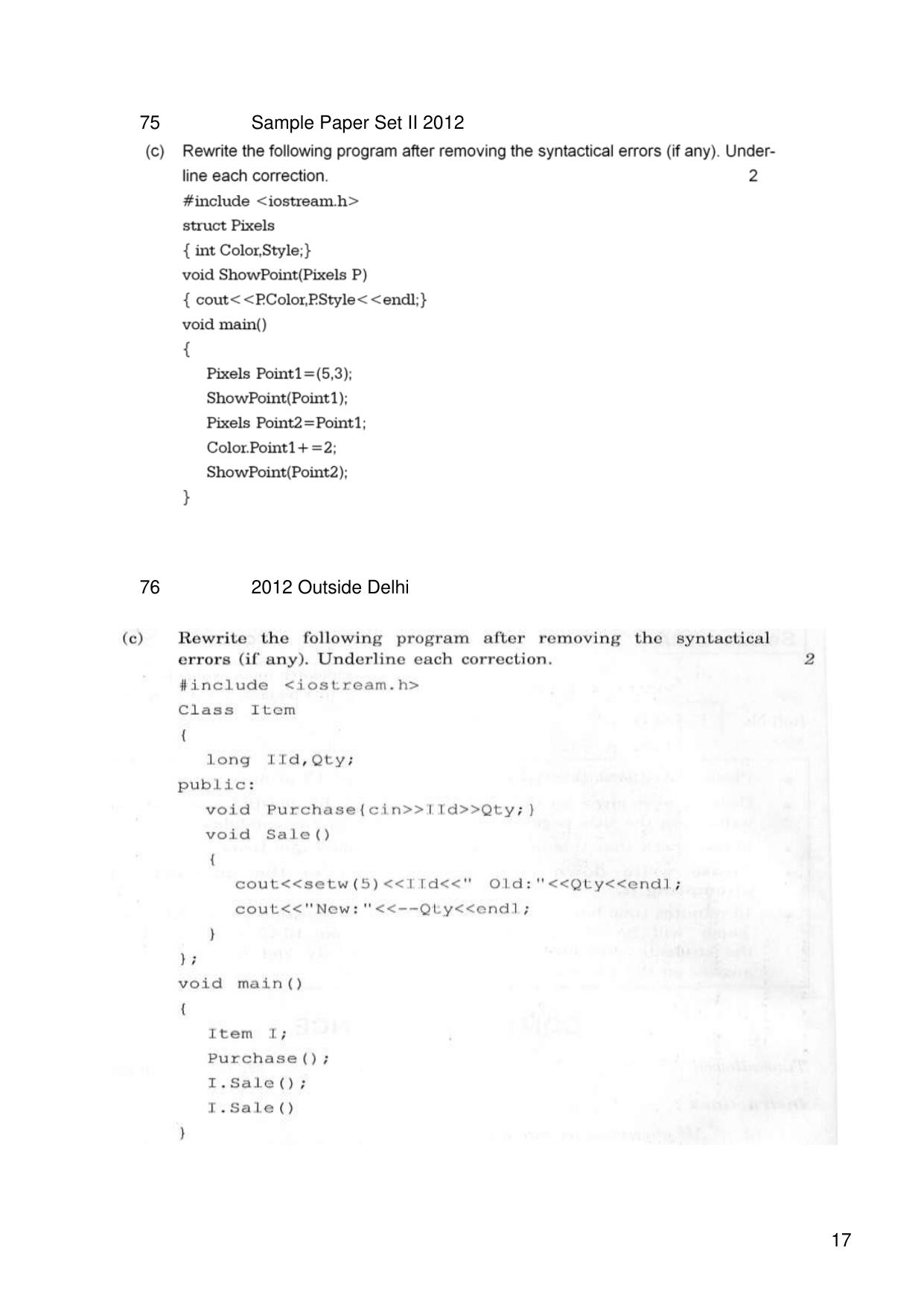 CBSE Worksheets for Class 11 Information Practices Previous year question bank Assignment - Page 17