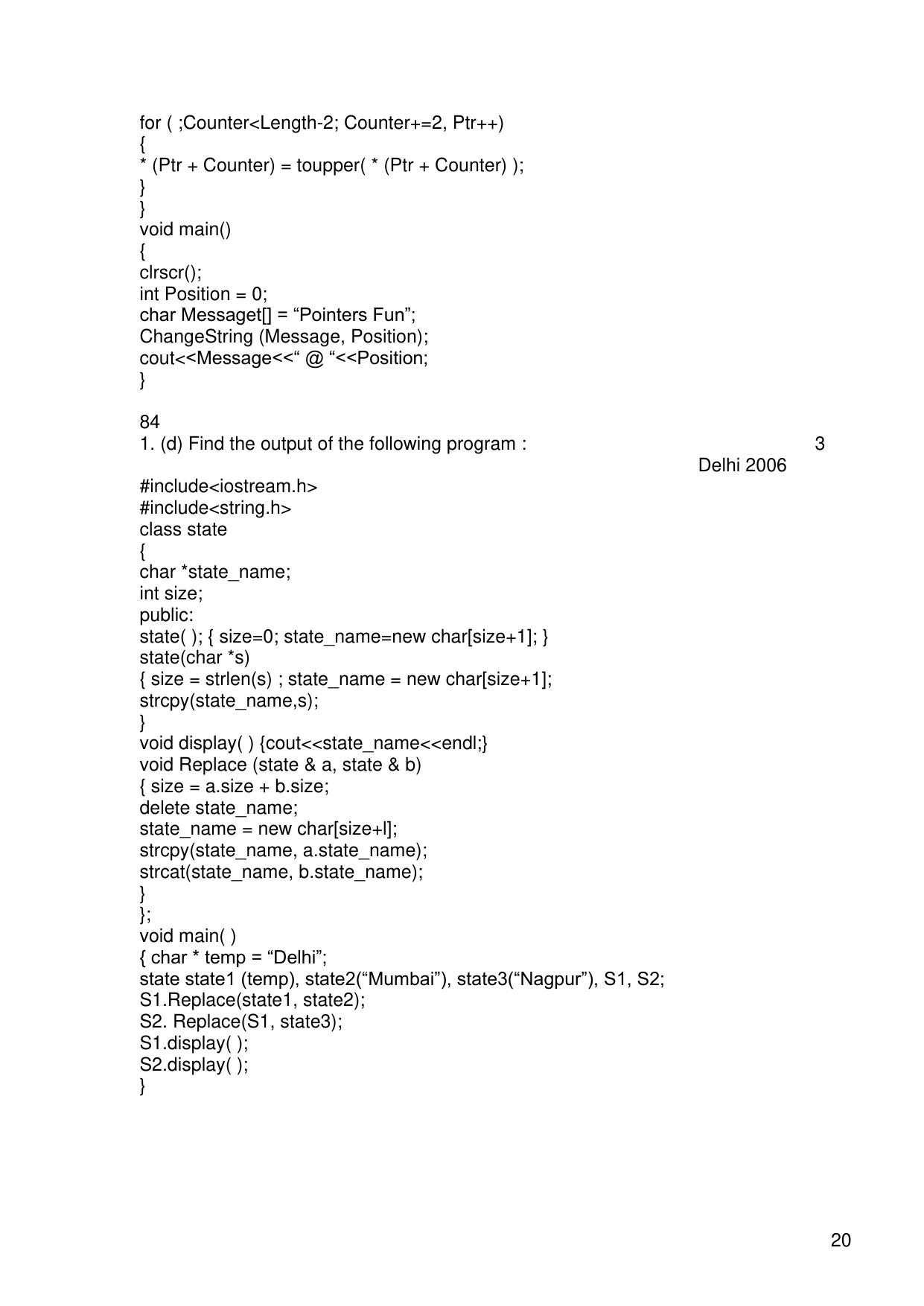 CBSE Worksheets for Class 11 Information Practices Previous year question bank Assignment - Page 20
