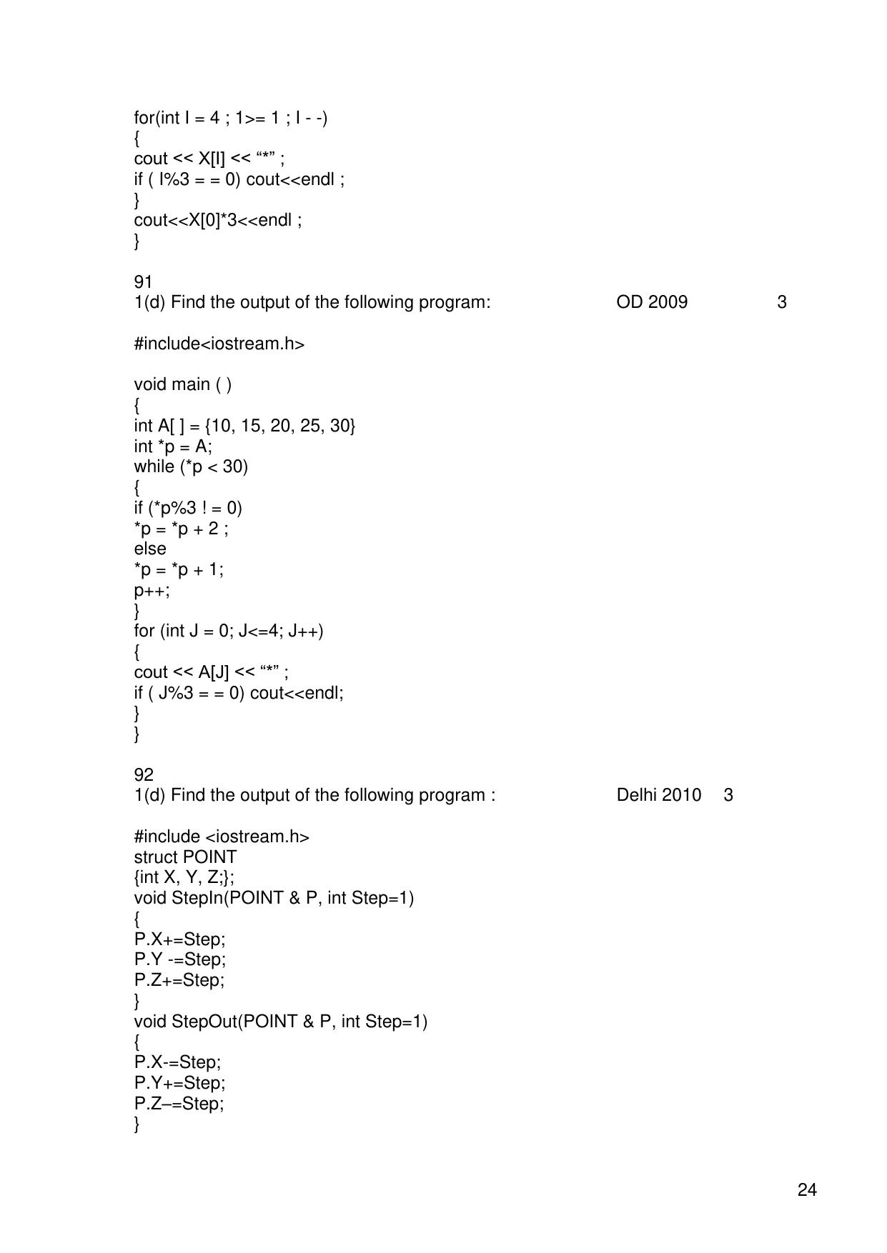 CBSE Worksheets for Class 11 Information Practices Previous year question bank Assignment - Page 24