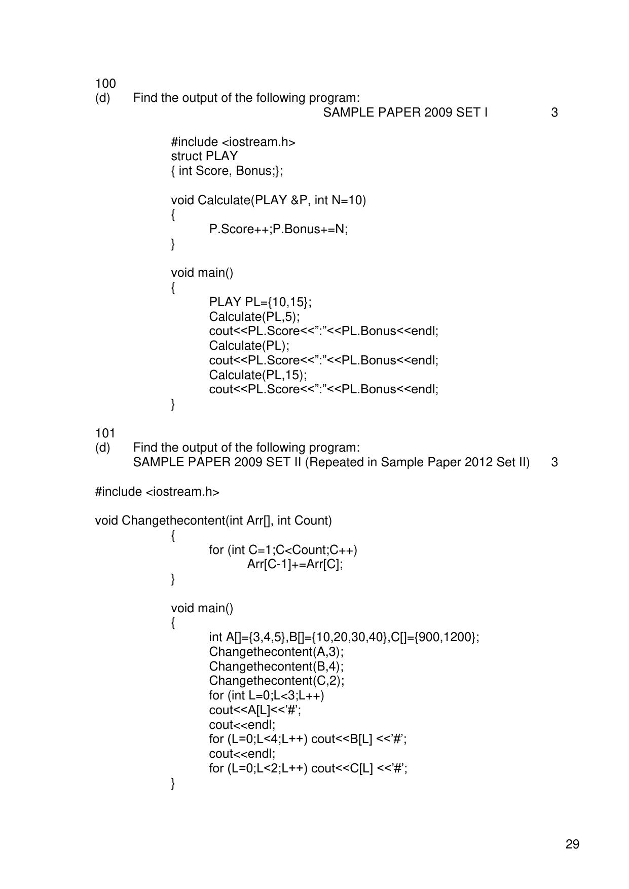 CBSE Worksheets for Class 11 Information Practices Previous year question bank Assignment - Page 29