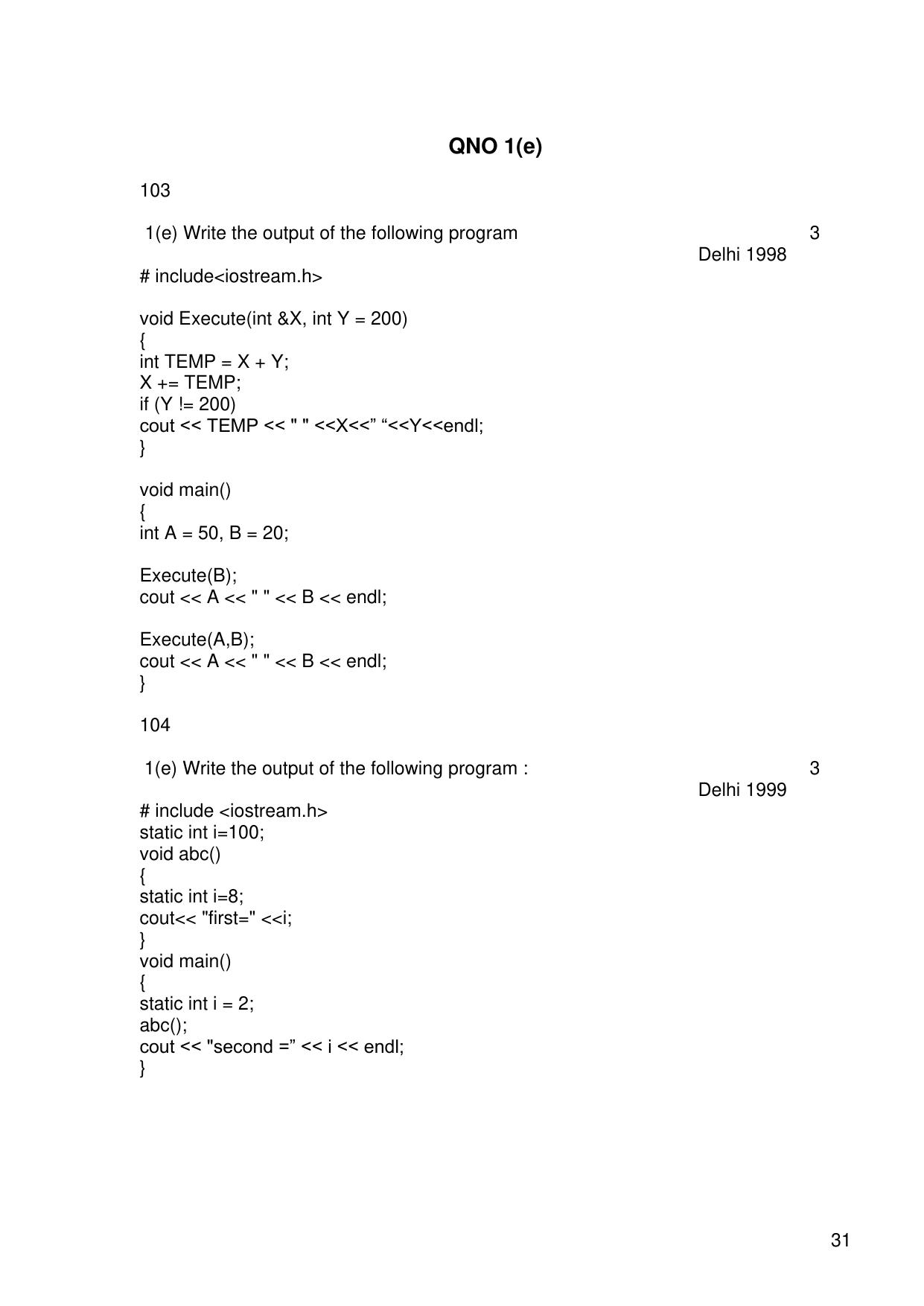 CBSE Worksheets for Class 11 Information Practices Previous year question bank Assignment - Page 31