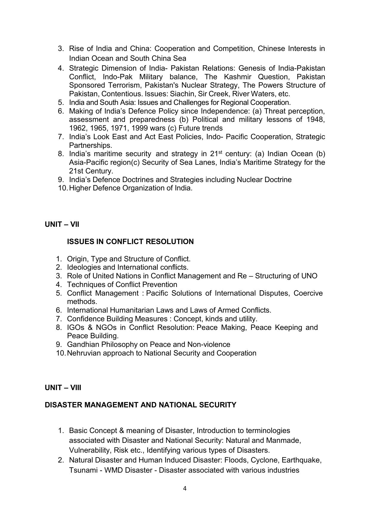 TNSET Syllabus - Defense and Strategic Studies - Page 4